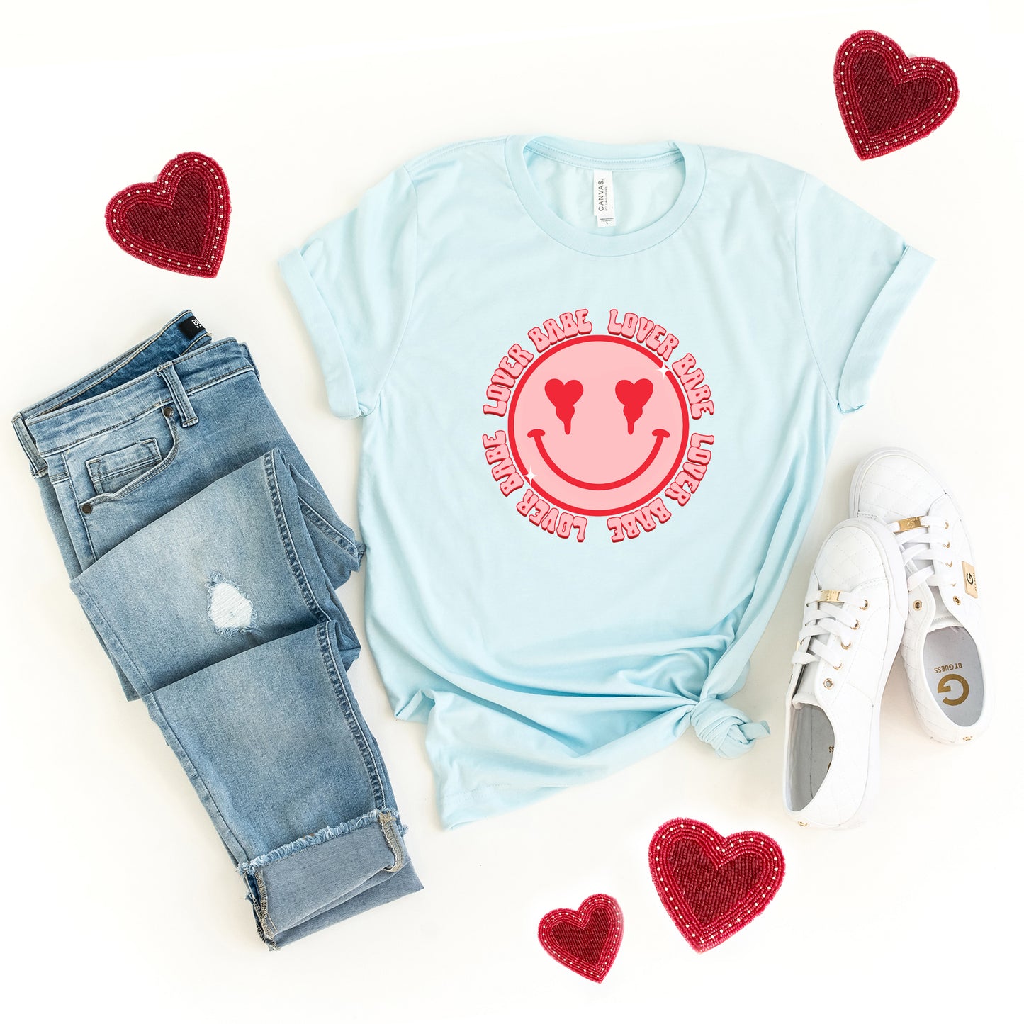 Lover Babe Smiley Face | Short Sleeve Graphic Tee
