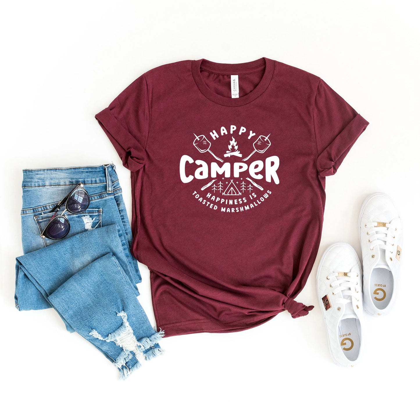 Happy Camper Toasted Marshmallows | Short Sleeve Graphic Tee