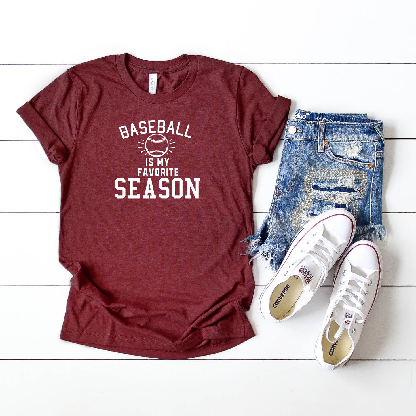 Baseball Is My Favorite With Ball | Short Sleeve Graphic Tee