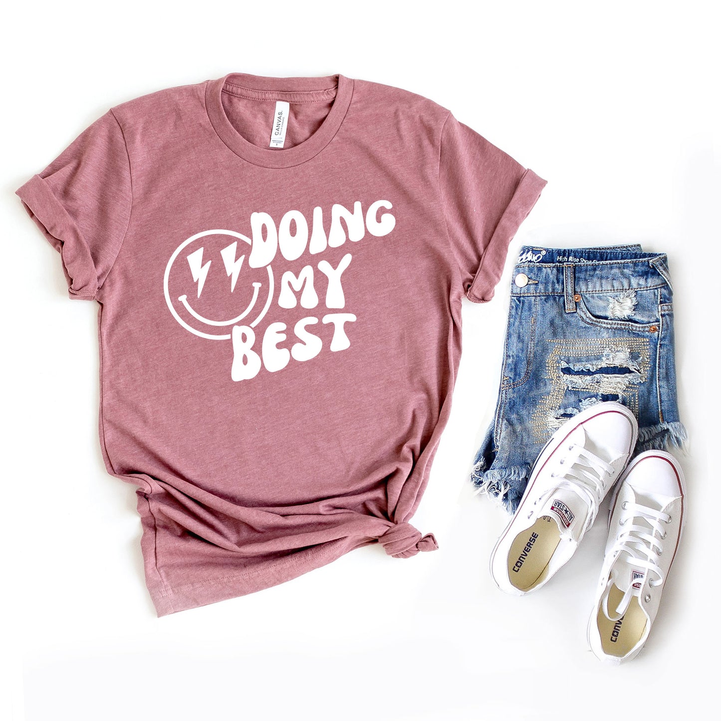 Doing My Best Smiley Face | Short Sleeve Graphic Tee