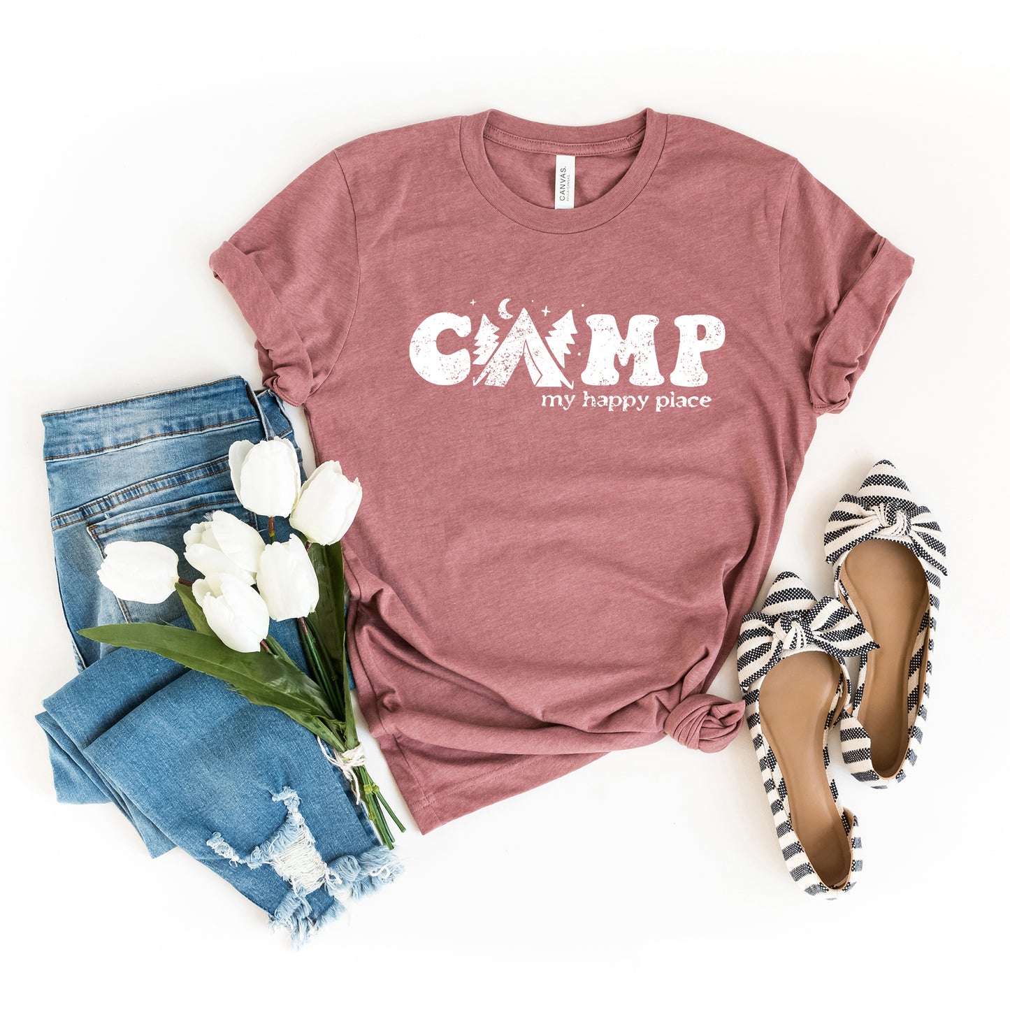 Camp My Happy Place | Short Sleeve Graphic Tee