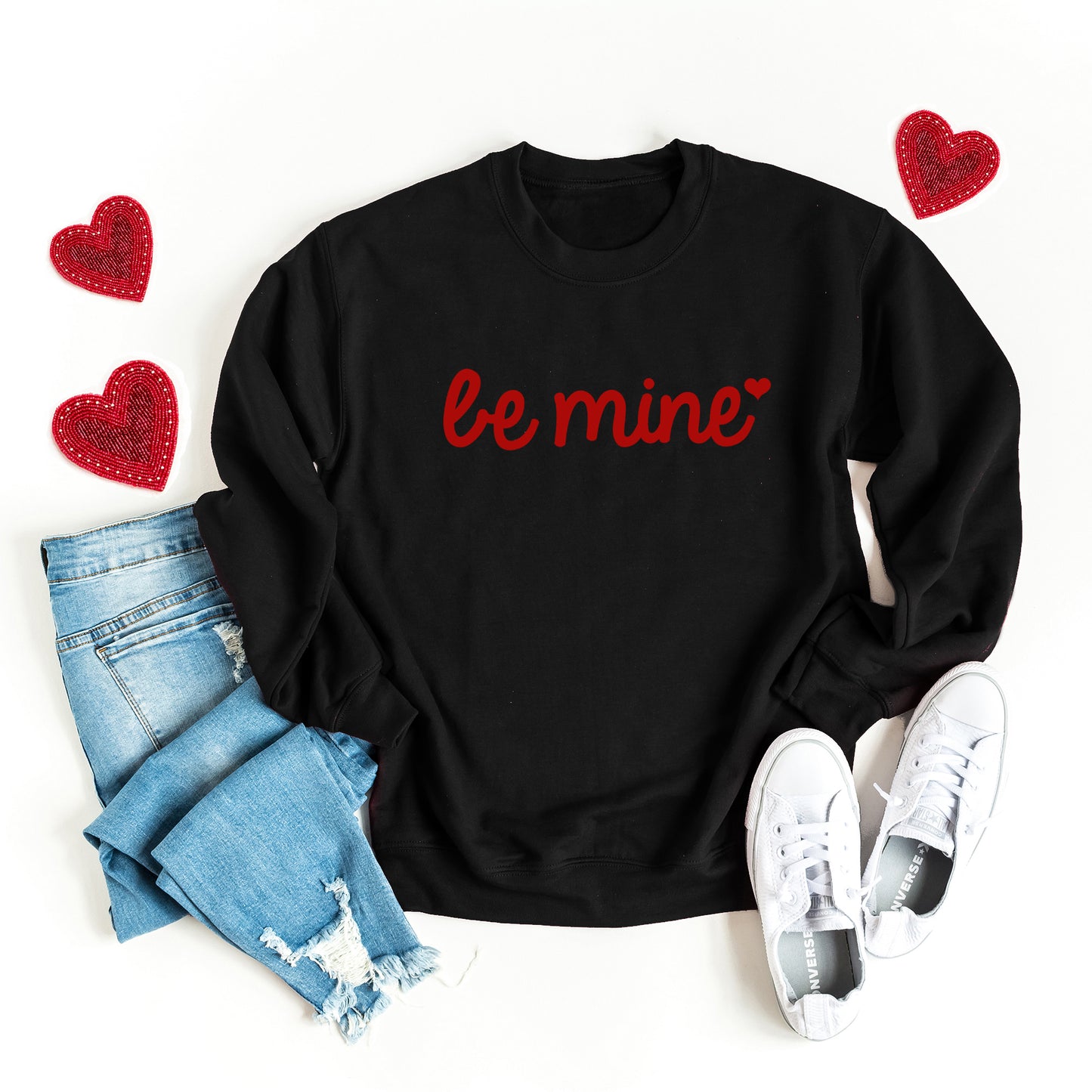 Be Mine Cursive Heart | Sweatshirt