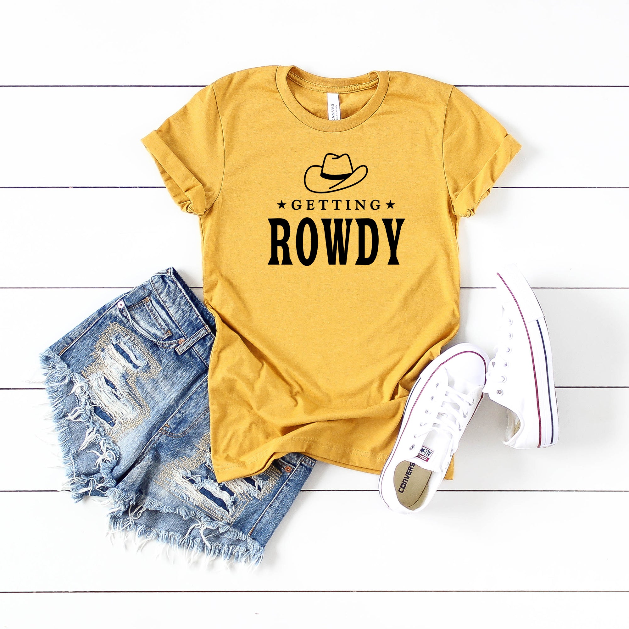 Getting Rowdy Cowboy Hat | Short Sleeve Graphic Tee