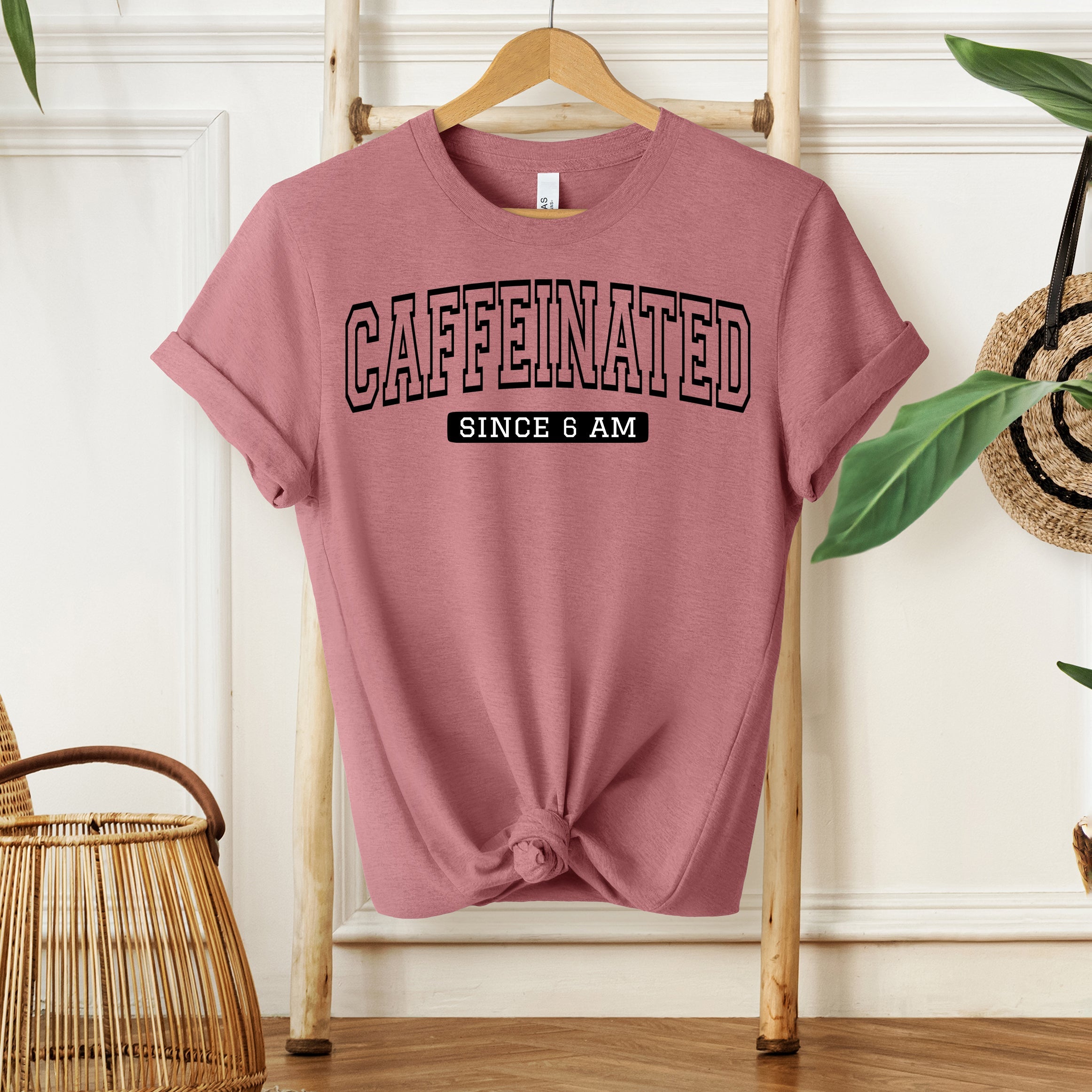 Caffeinated Since 6am | Short Sleeve Crew Neck