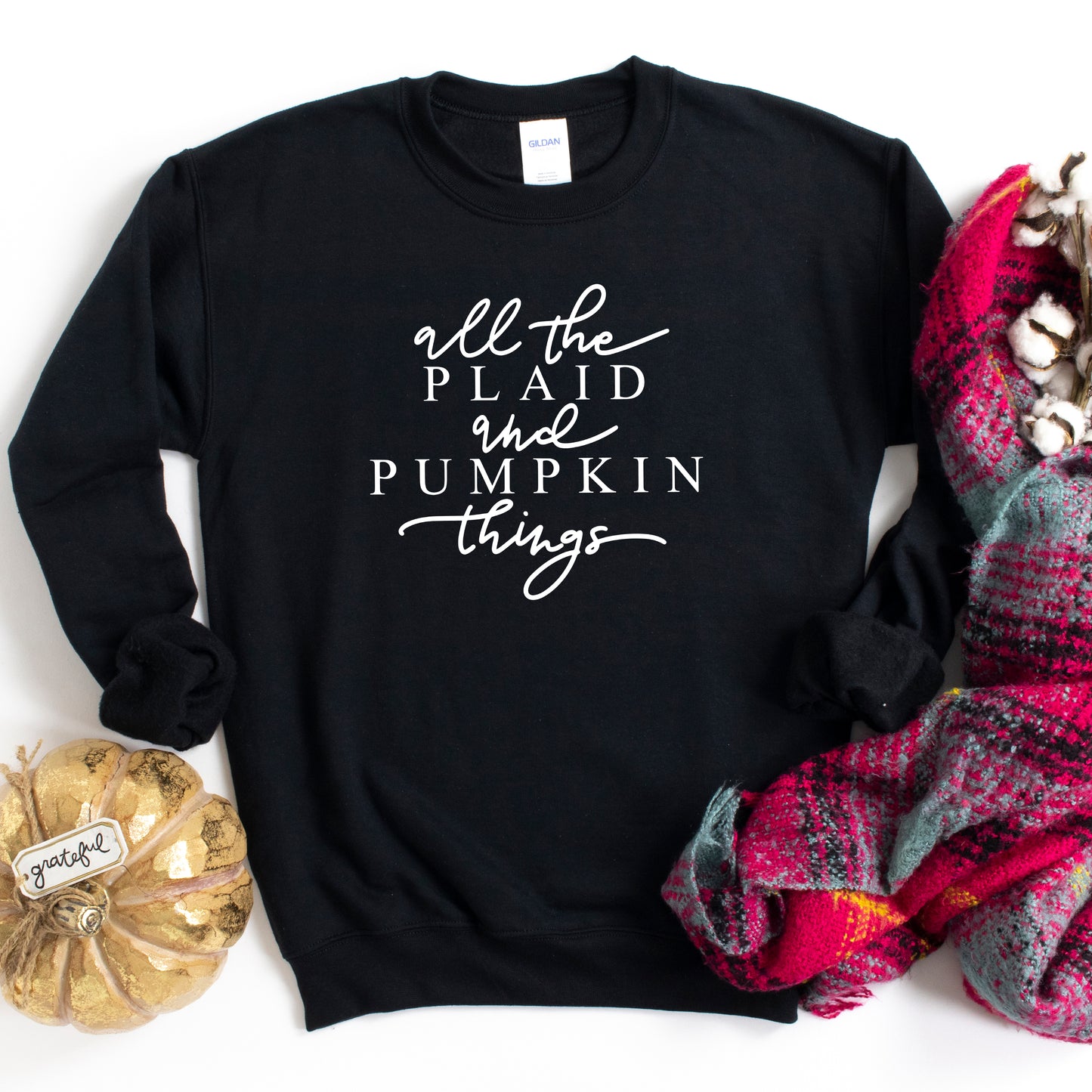 All the Plaid and Pumpkin Things | Sweatshirt