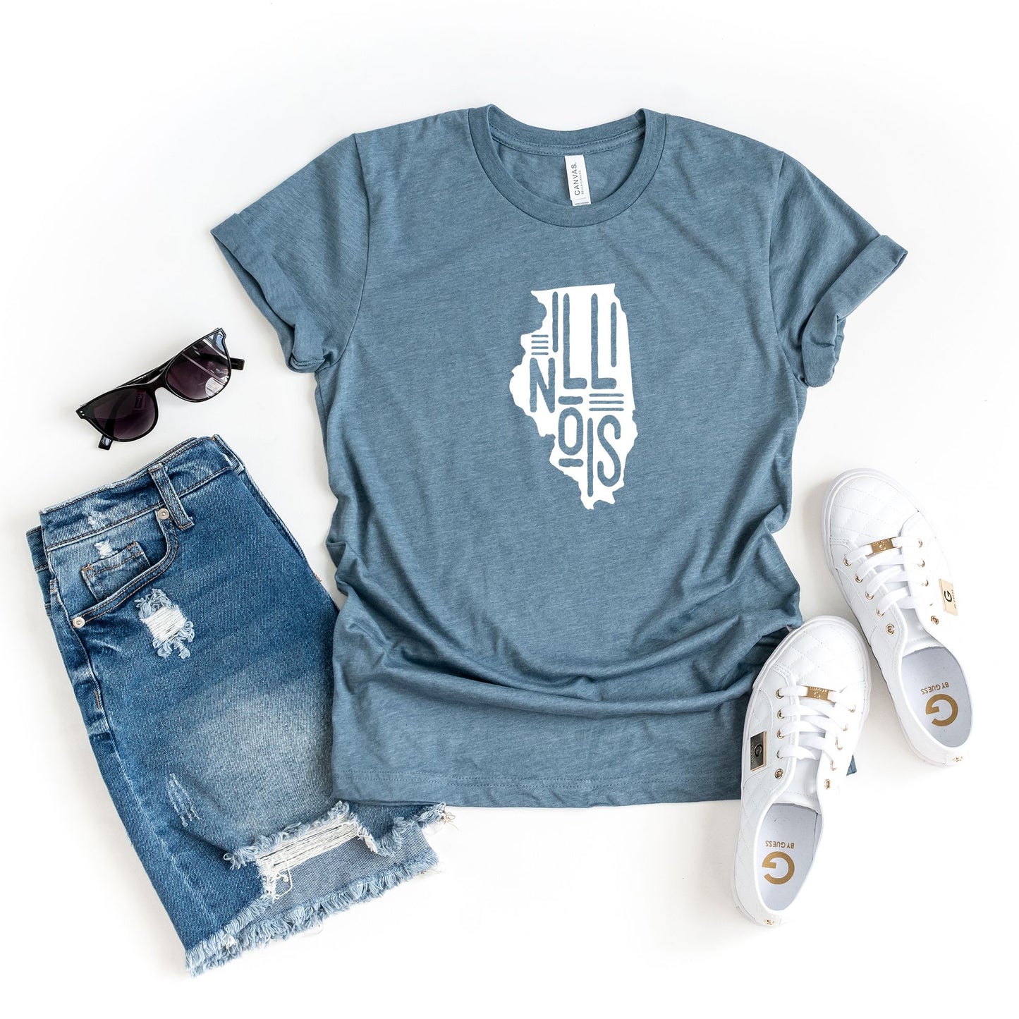 Illinois Typography | Short Sleeve Graphic Tee