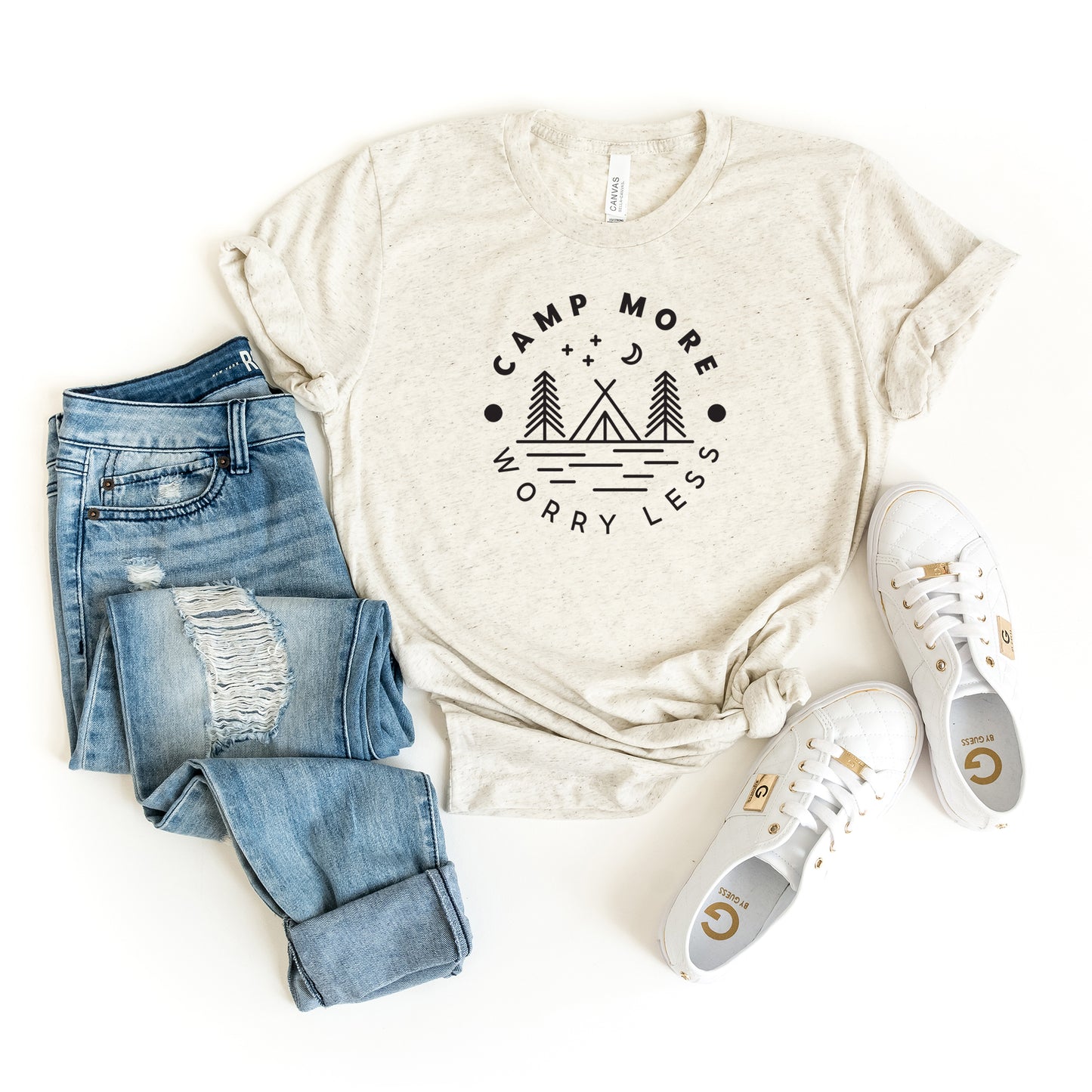 Camp More Worry Less | Short Sleeve Graphic Tee