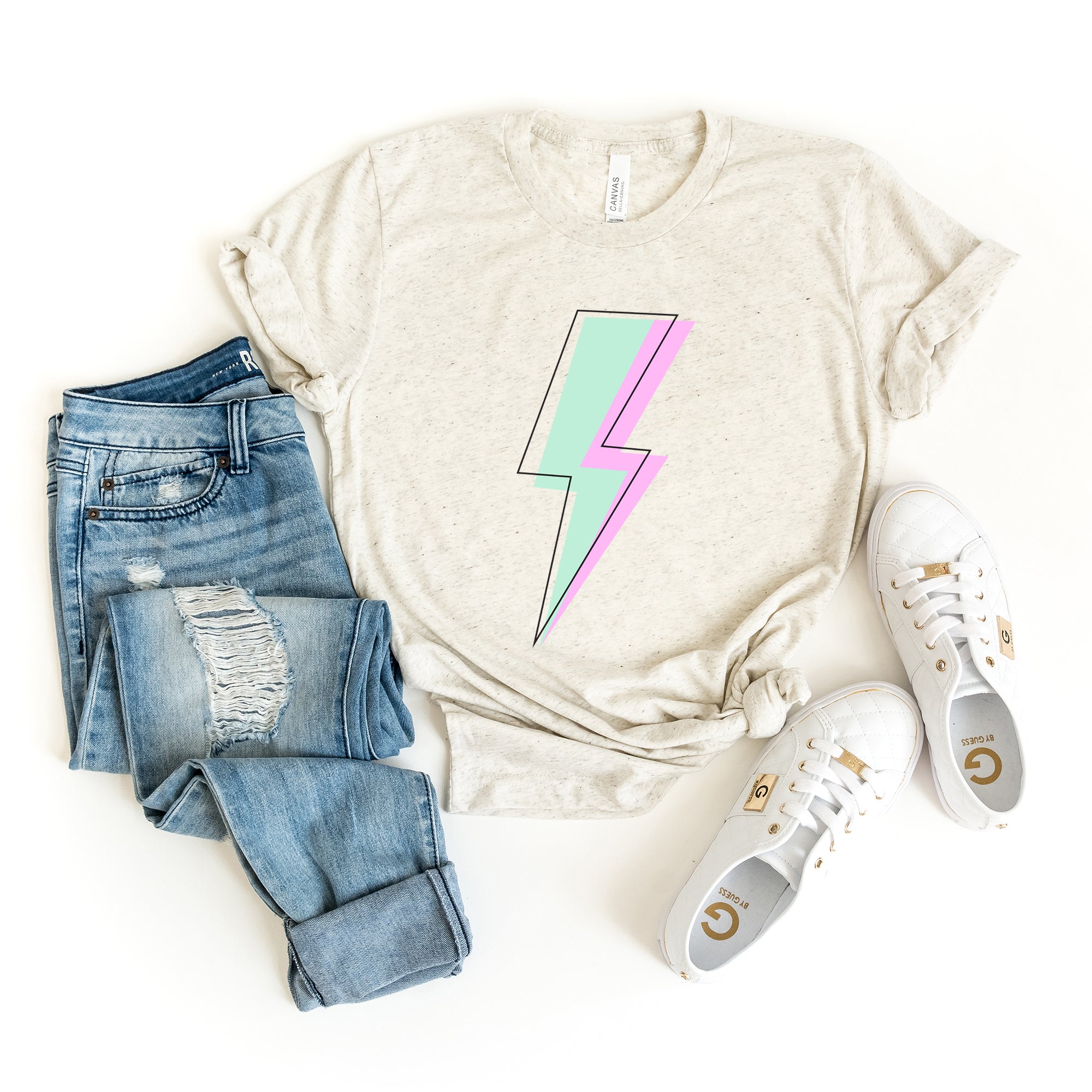 Layered Lightning Bolt | Short Sleeve Graphic Tee