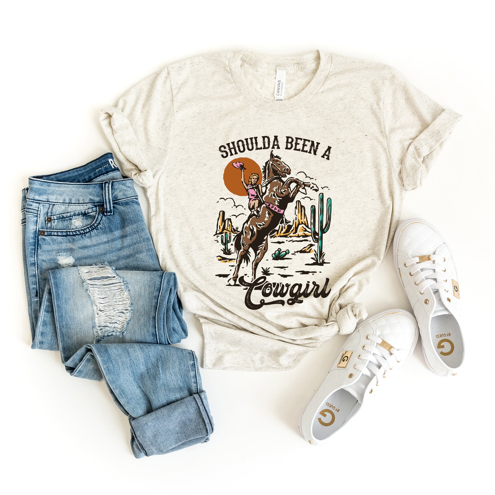 Shoulda Been A Cowgirl | Short Sleeve Graphic Tee