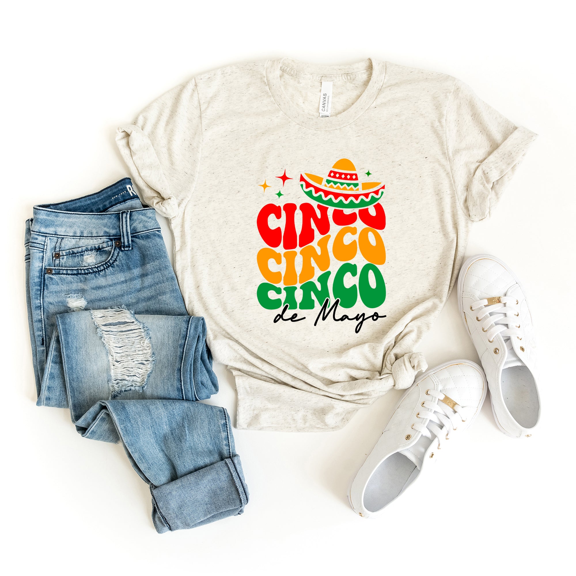 Cinco De Mayo Stacked | Short Sleeve Graphic Tee