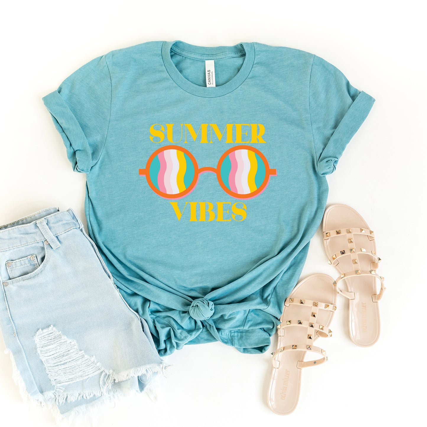 Summer Vibes Sunglasses | Short Sleeve Graphic Tee