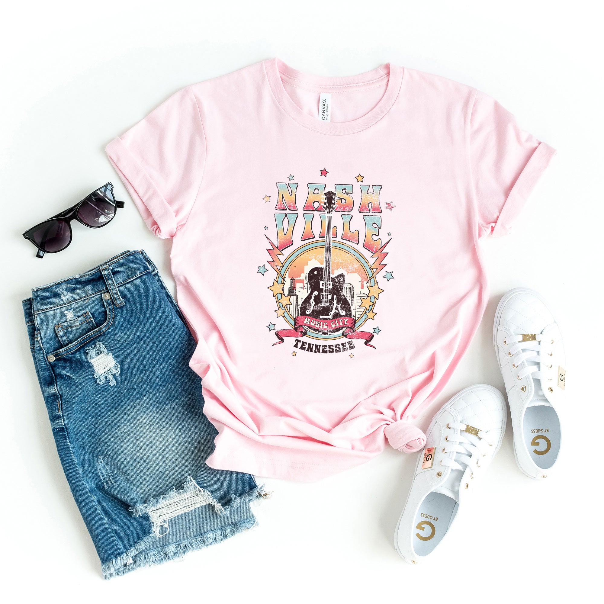 Nashville Tennessee Guitar | Short Sleeve Graphic Tee