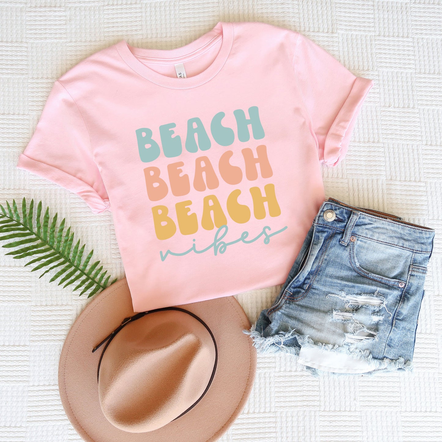 Beach Vibes Stacked | Short Sleeve Graphic Tee