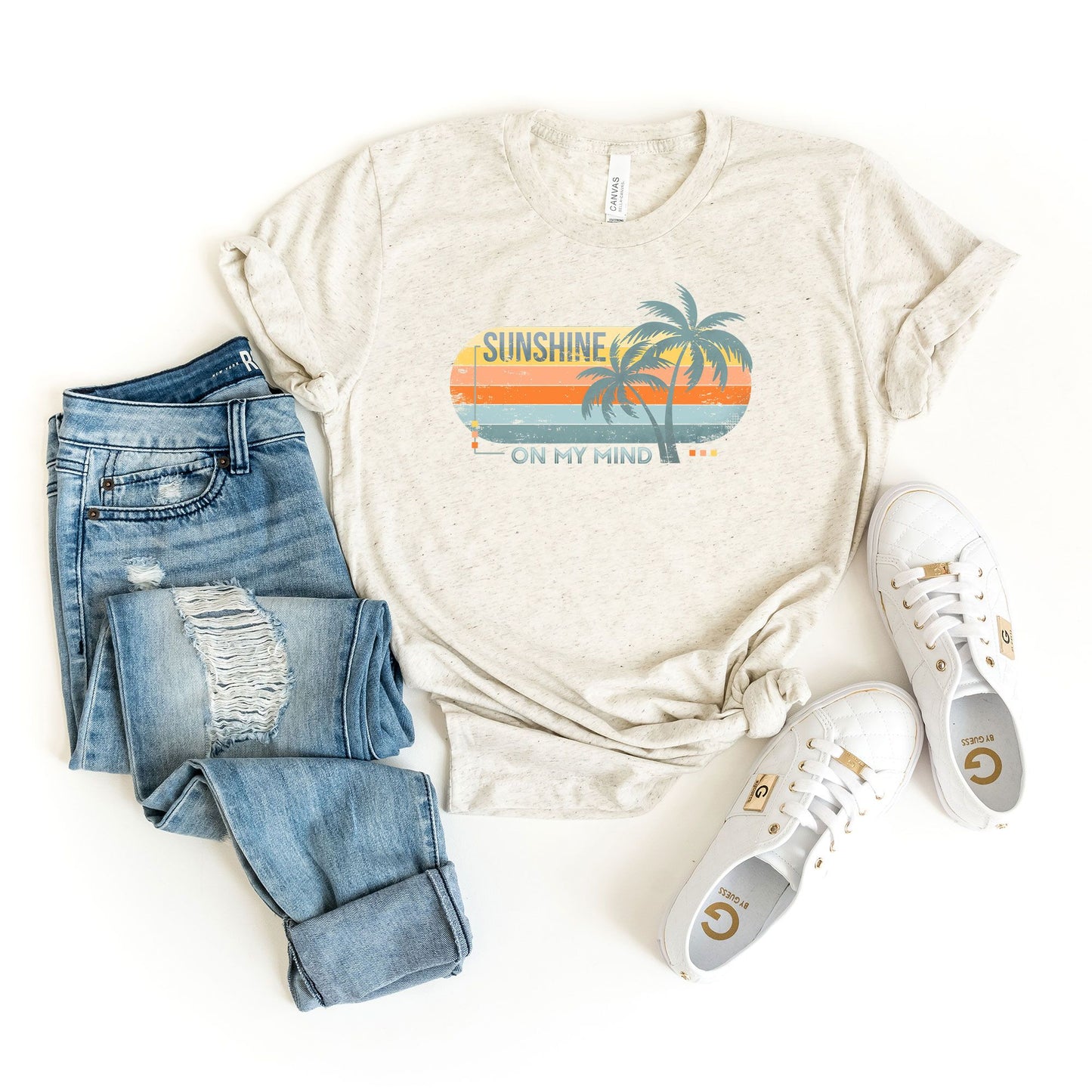 Sunshine On My Mind Stripes | Short Sleeve Graphic Tee