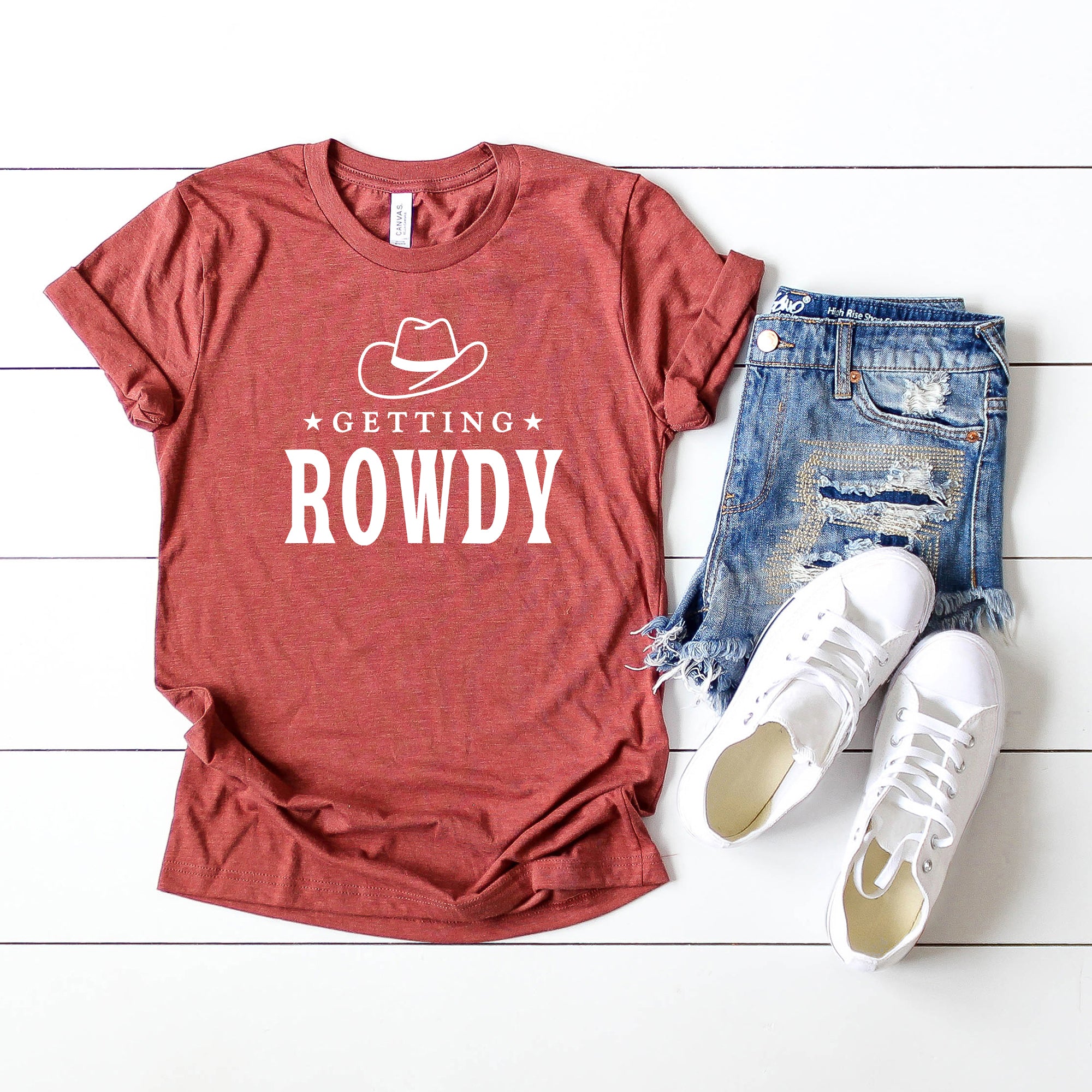Getting Rowdy Cowboy Hat | Short Sleeve Graphic Tee