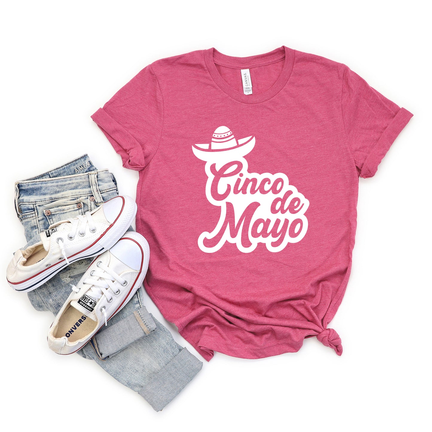 Cinco De Mayo Cursive | Short Sleeve Graphic Tee
