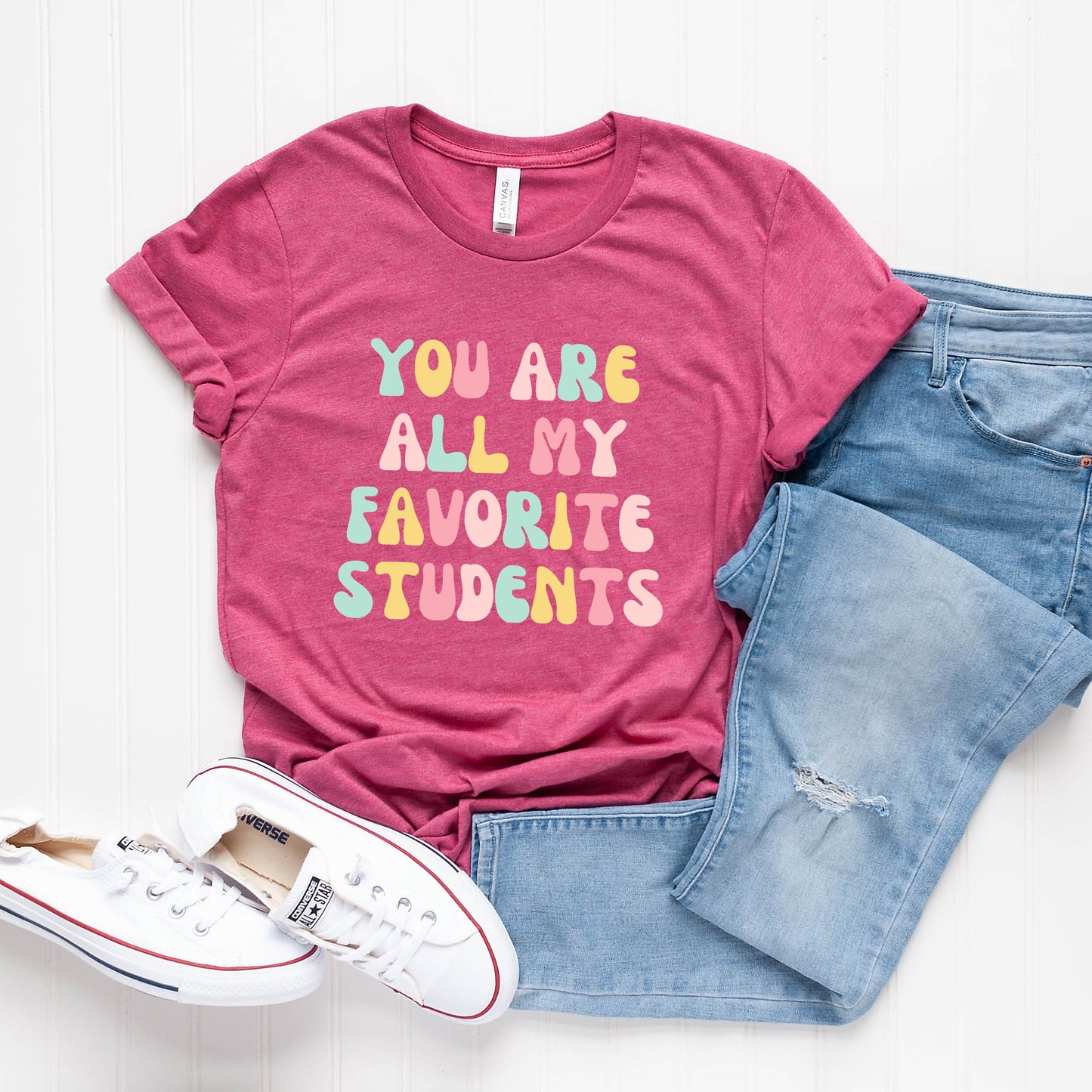 Favorite Students Colorful | Short Sleeve Graphic Tee