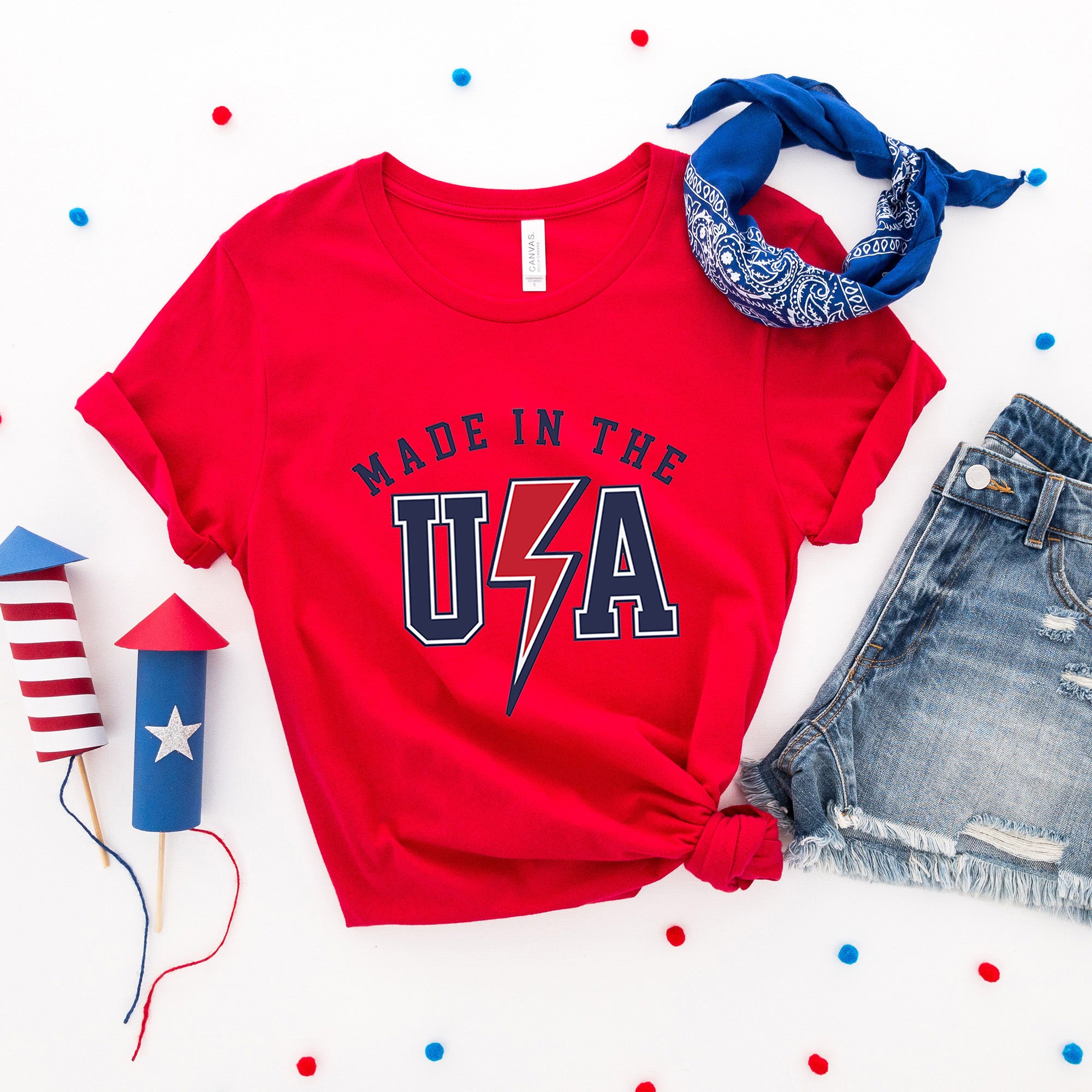 USA Lighting Bolt | Short Sleeve Graphic Tee