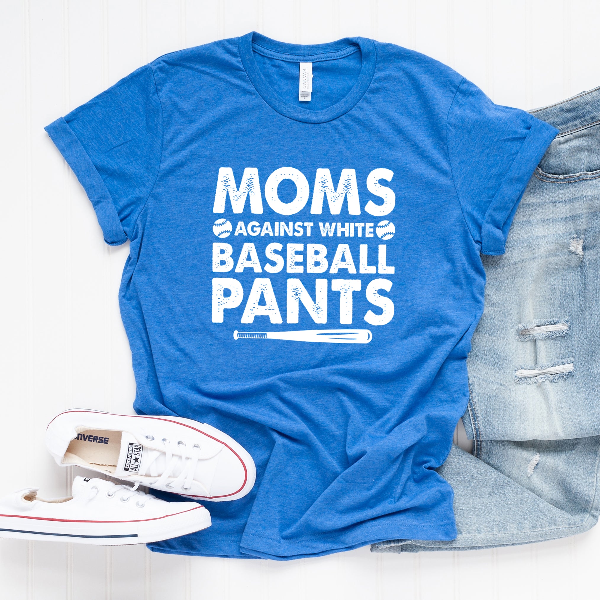 Against White Baseball Pants | Short Sleeve Graphic Tee