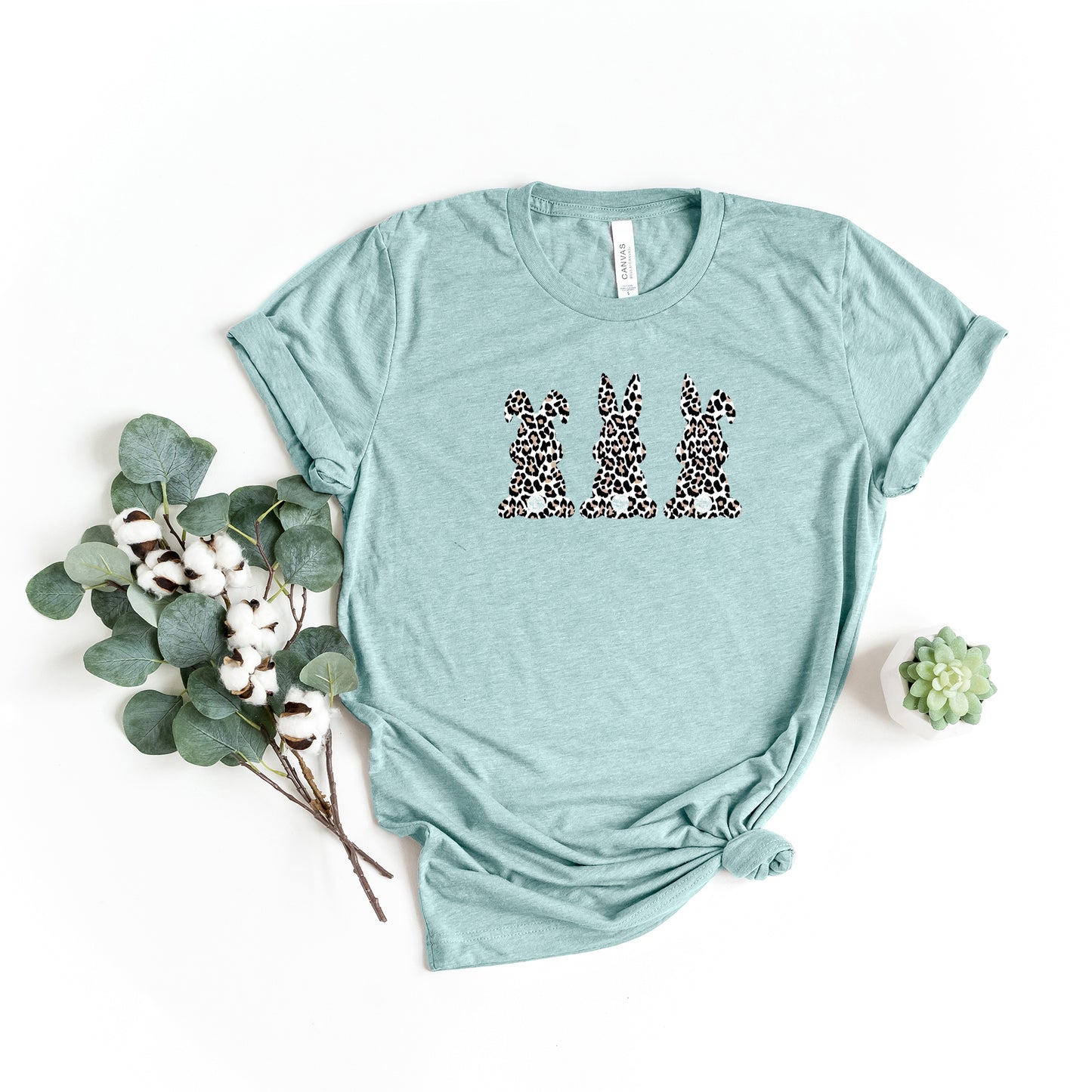 Trio Leopard Bunnies | Short Sleeve Graphic Tee