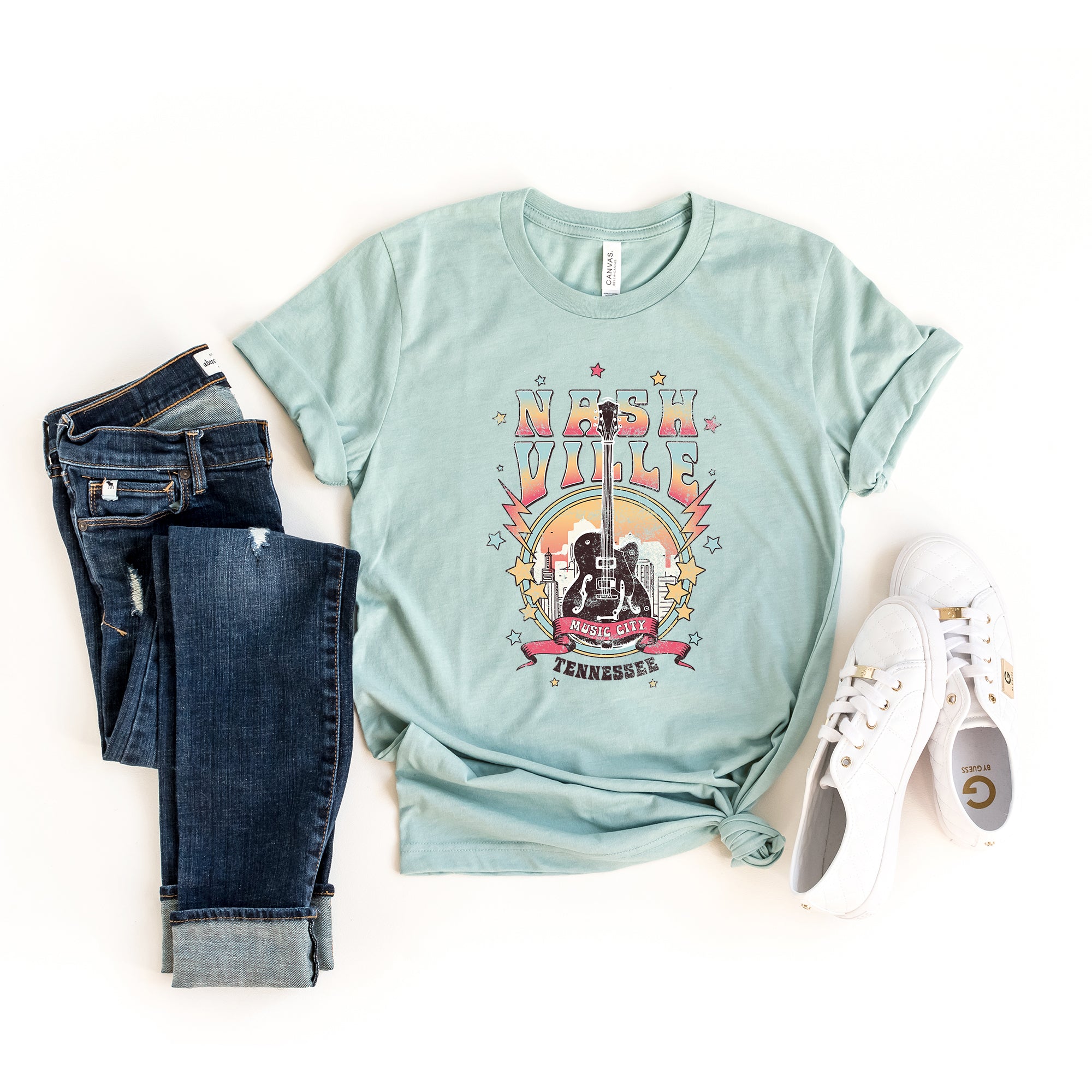Nashville Tennessee Guitar | Short Sleeve Graphic Tee