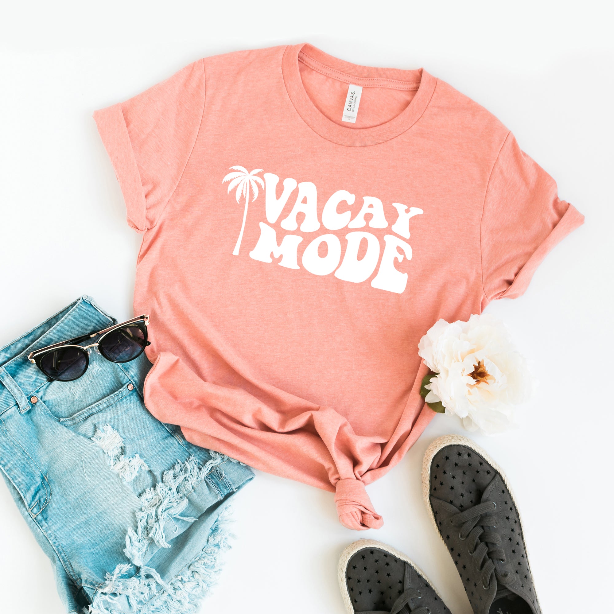 Vacay Mode Palm Tree | Short Sleeve Graphic Tee