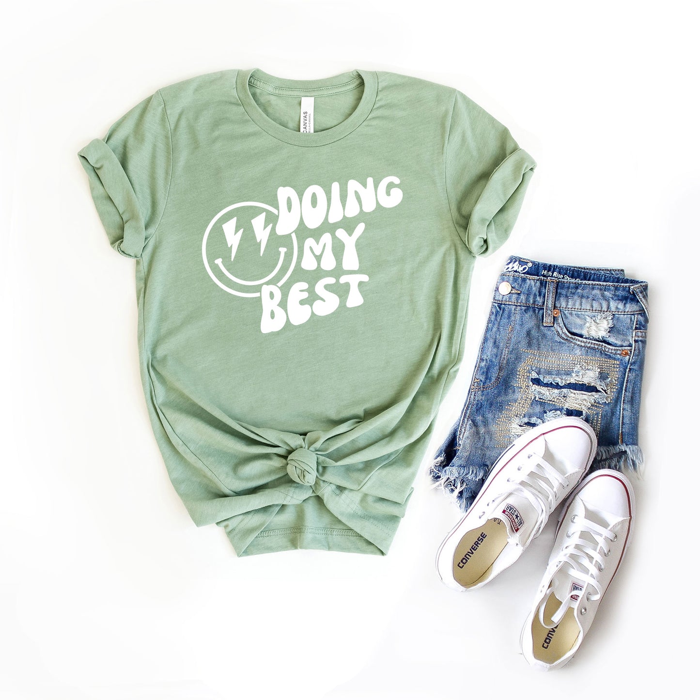 Doing My Best Smiley Face | Short Sleeve Graphic Tee