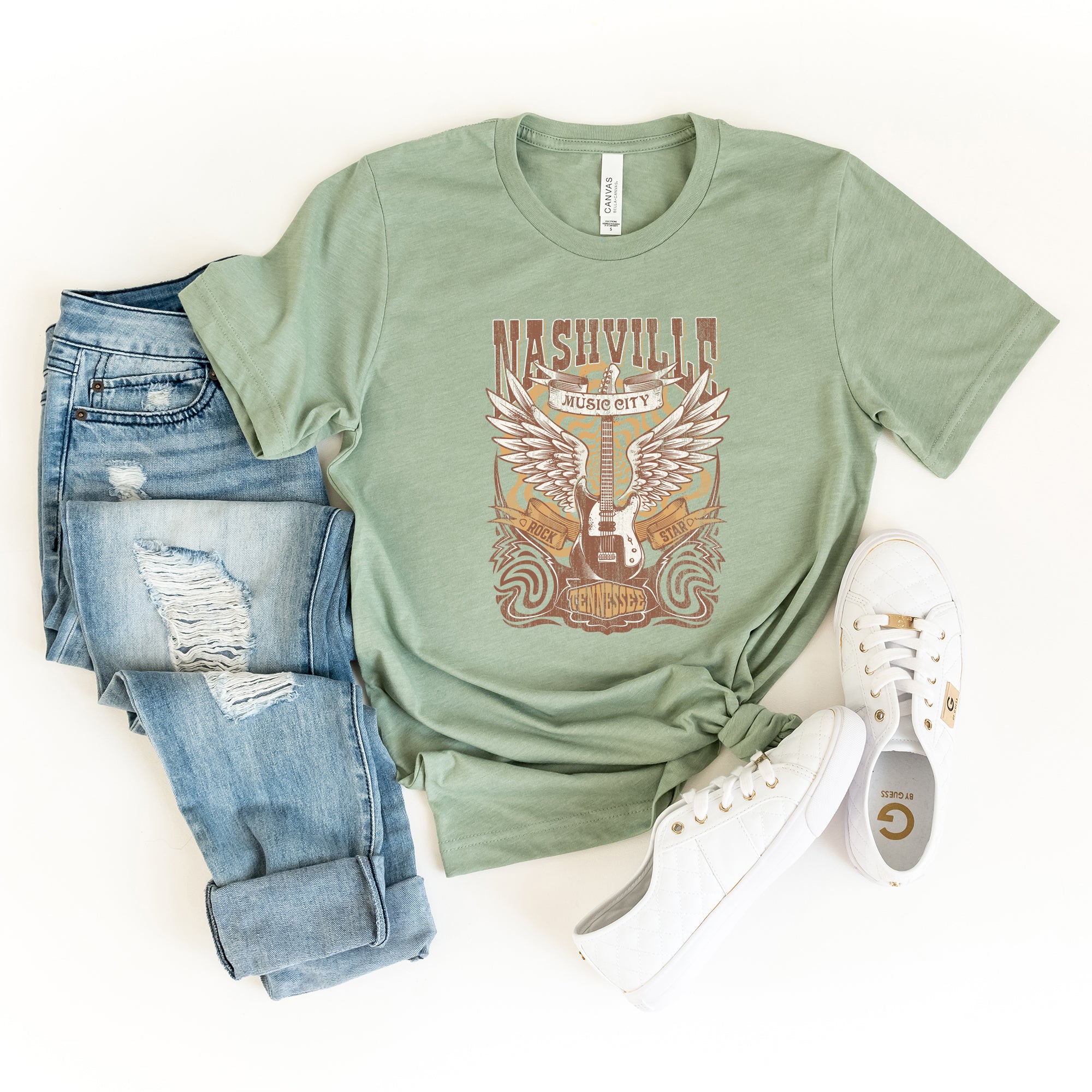 Nashville Guitar Wings | Short Sleeve Graphic Tee