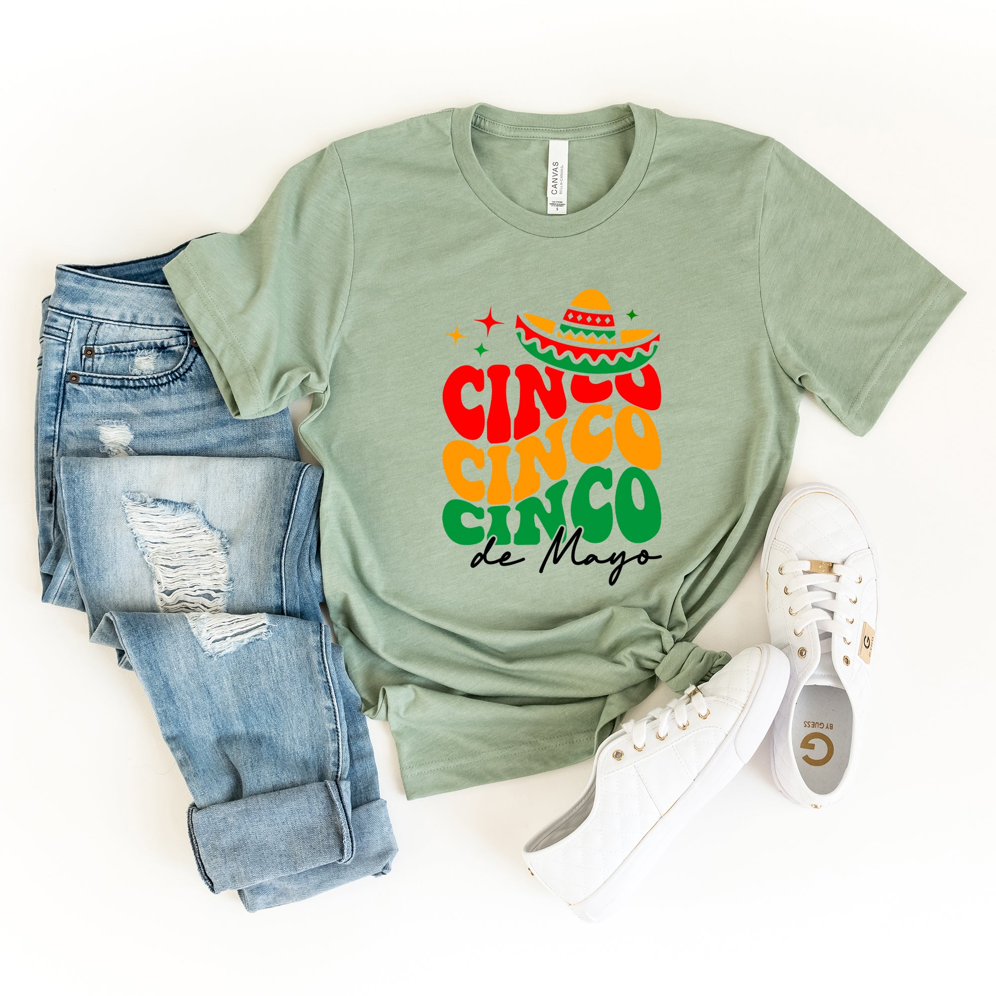Cinco De Mayo Stacked | Short Sleeve Graphic Tee
