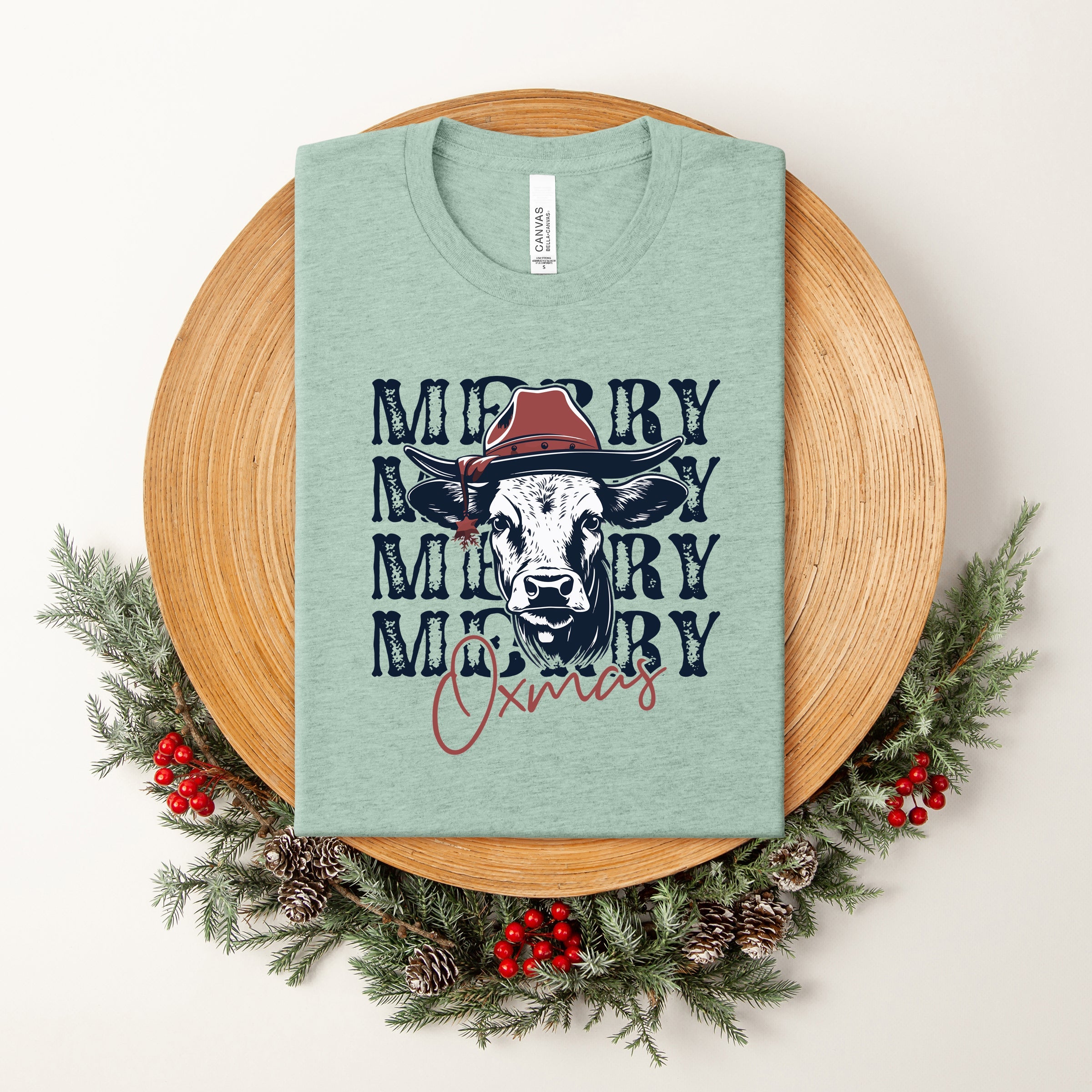 Merry Oxmas | Short Sleeve Crewneck