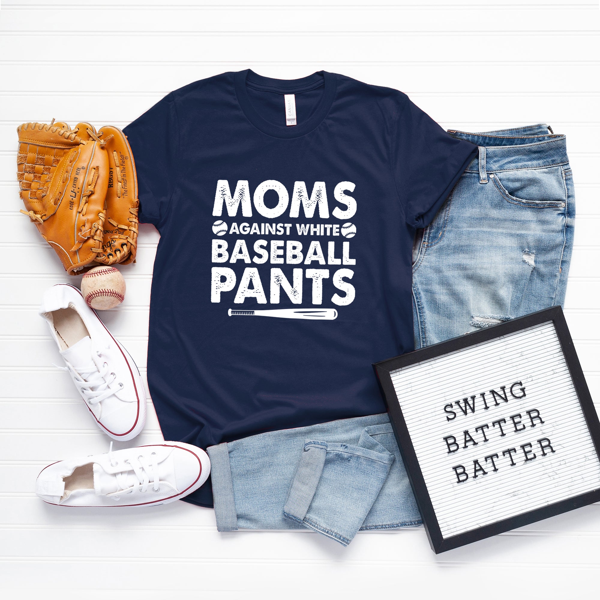 Against White Baseball Pants | Short Sleeve Graphic Tee