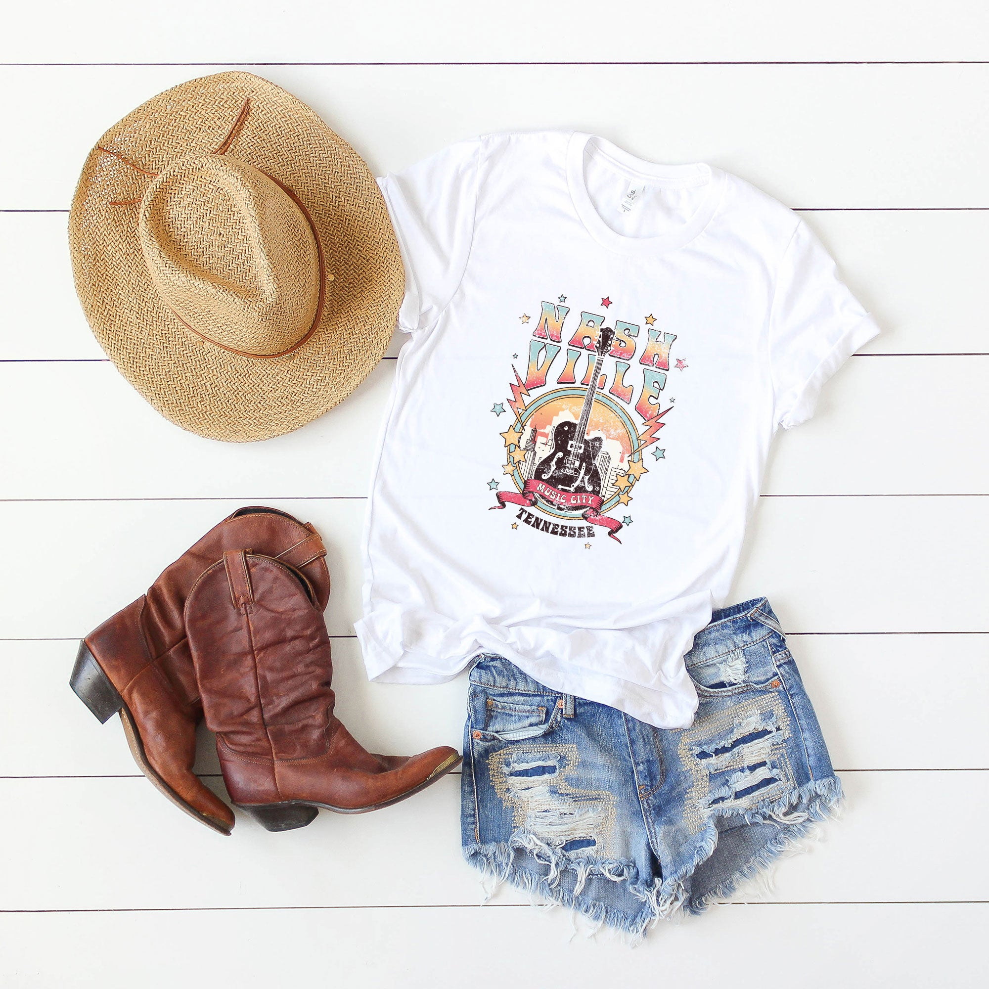 Nashville Tennessee Guitar | Short Sleeve Graphic Tee