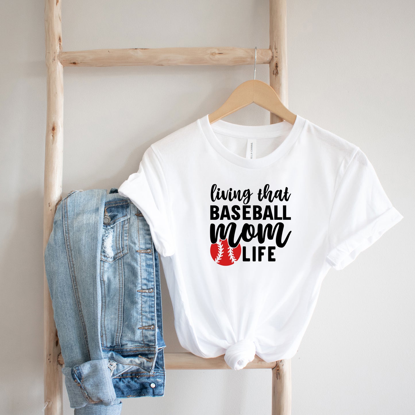 Living That Baseball Mom Life With Ball | Short Sleeve Graphic Tee