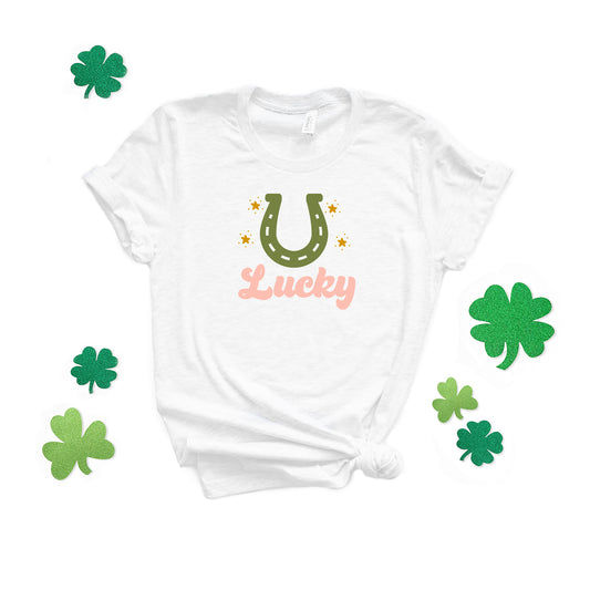 Lucky Horse Shoe | Short Sleeve Graphic Tee