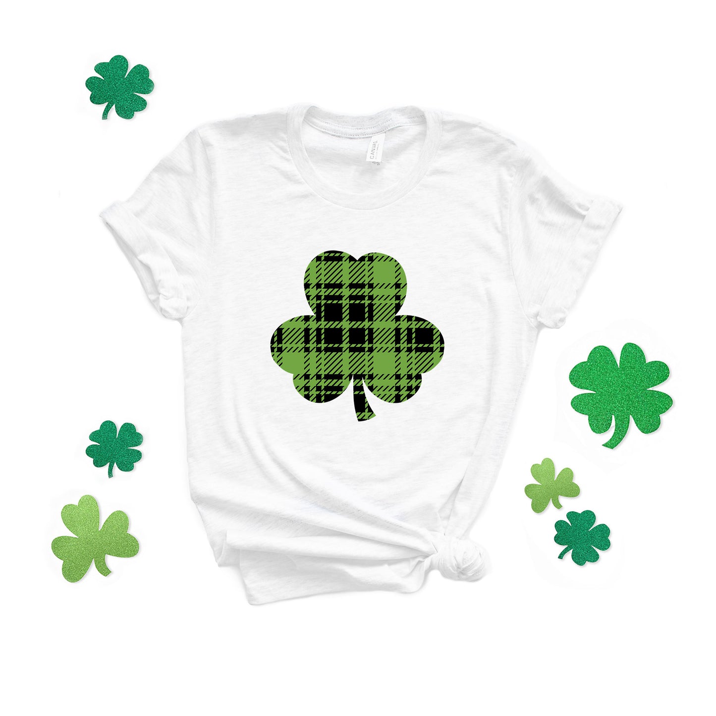 Buffalo Plaid Clover | Short Sleeve Graphic Tee