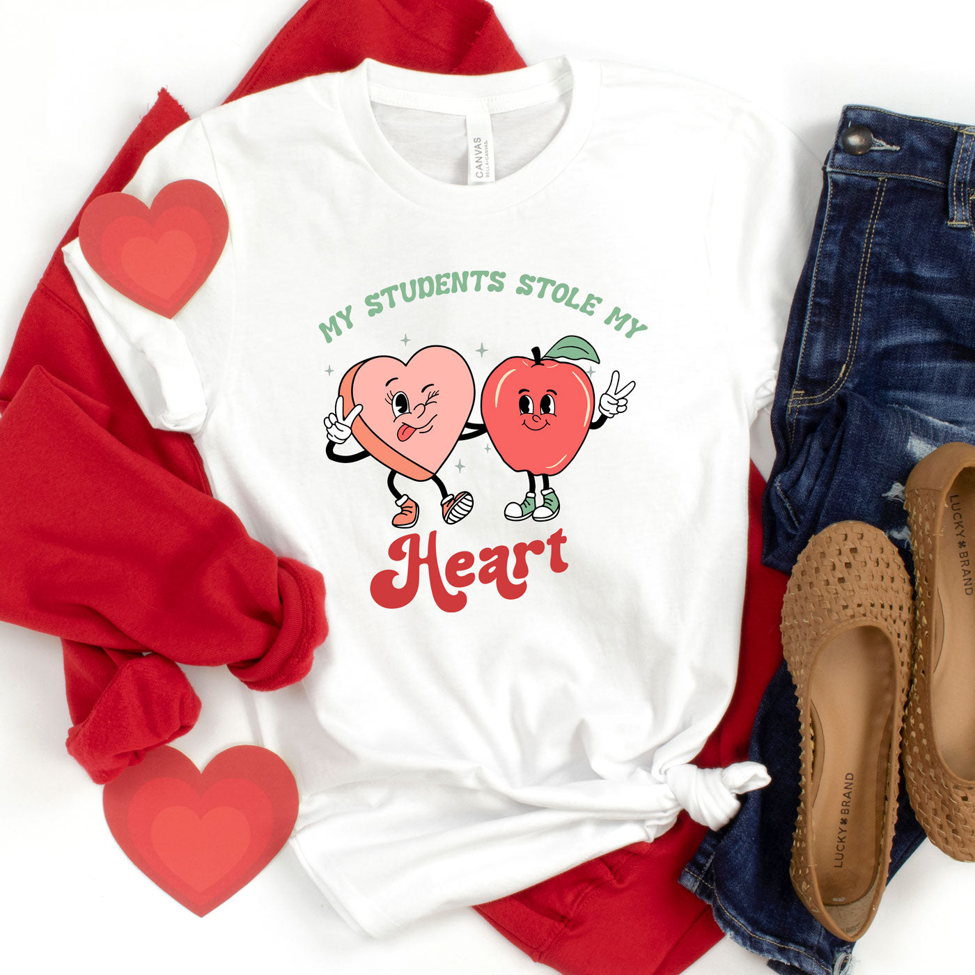My Students Stole My Heart Cartoon | Short Sleeve Graphic Tee