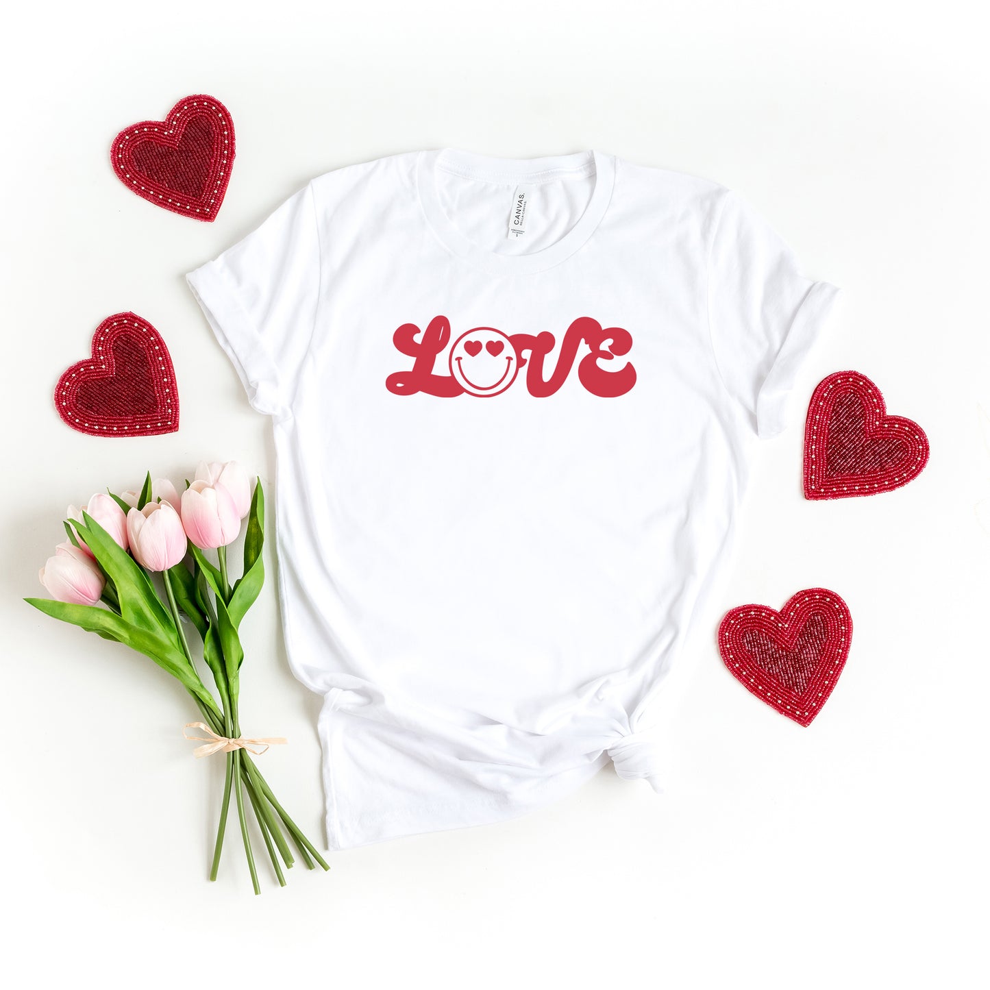 Love Smiley Face | Short Sleeve Graphic Tee