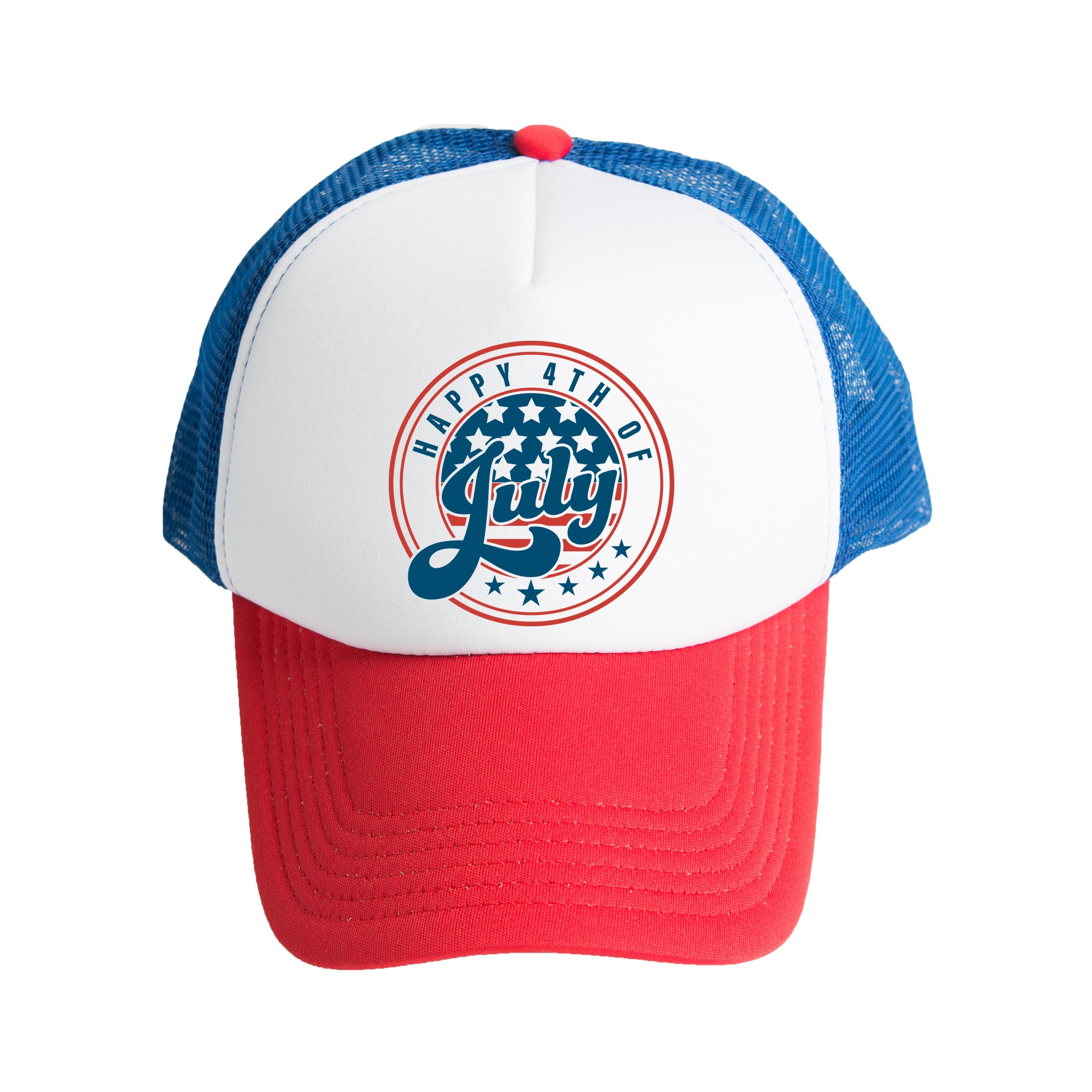 Happy Fourth Circle | Foam Trucker Hat