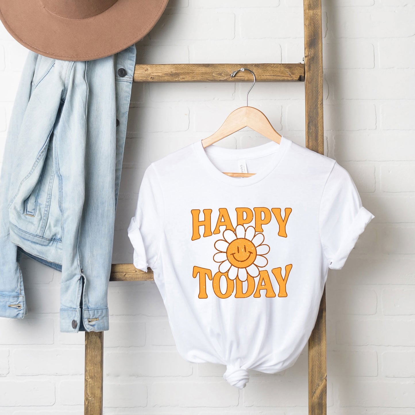 Happy Today Flower | Short Sleeve Graphic Tee