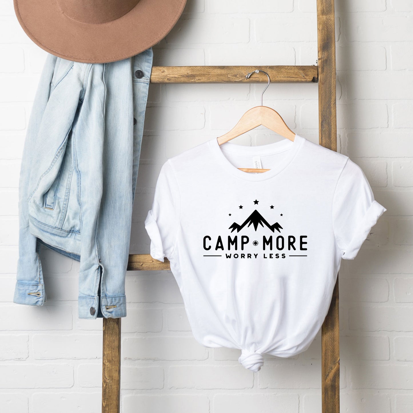Camp More Worry Less Mountains | Short Sleeve Graphic Tee