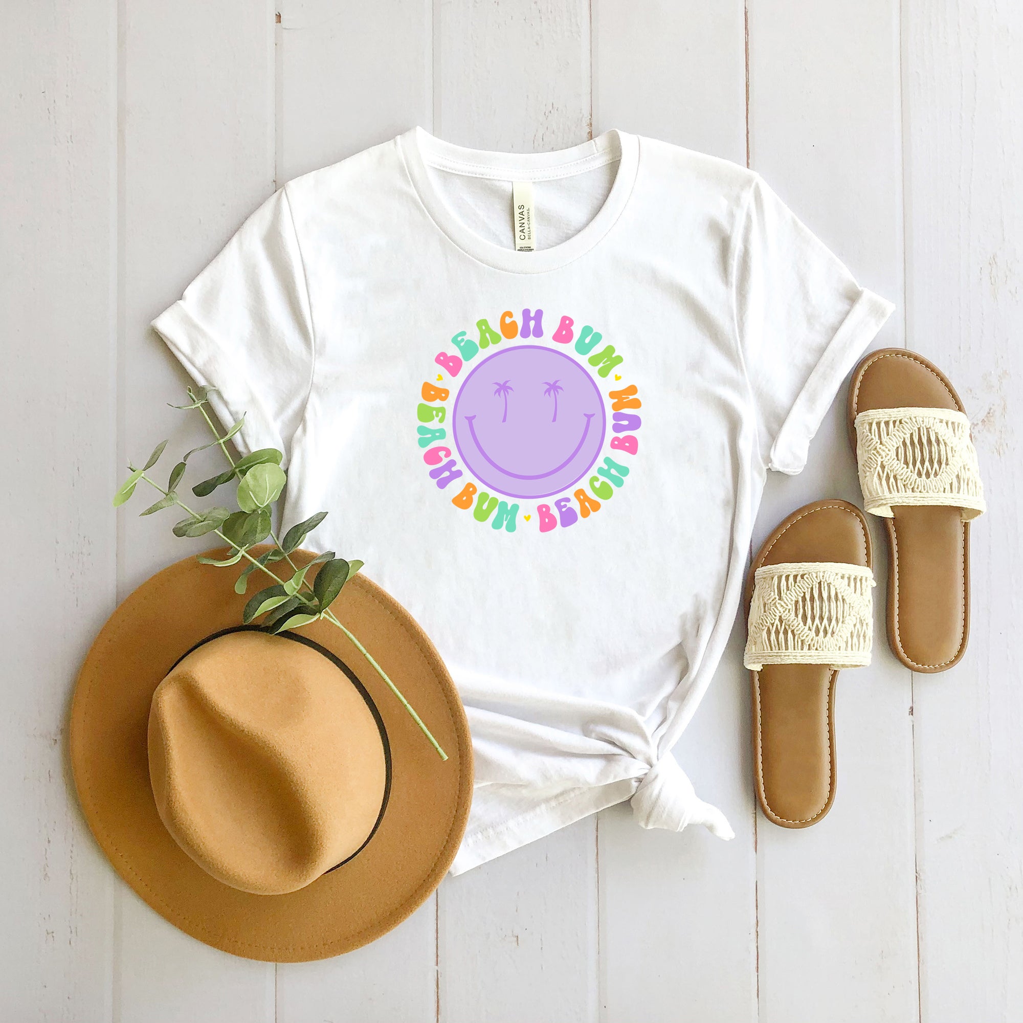 Beach Bum Circle Smiley | Short Sleeve Graphic Tee