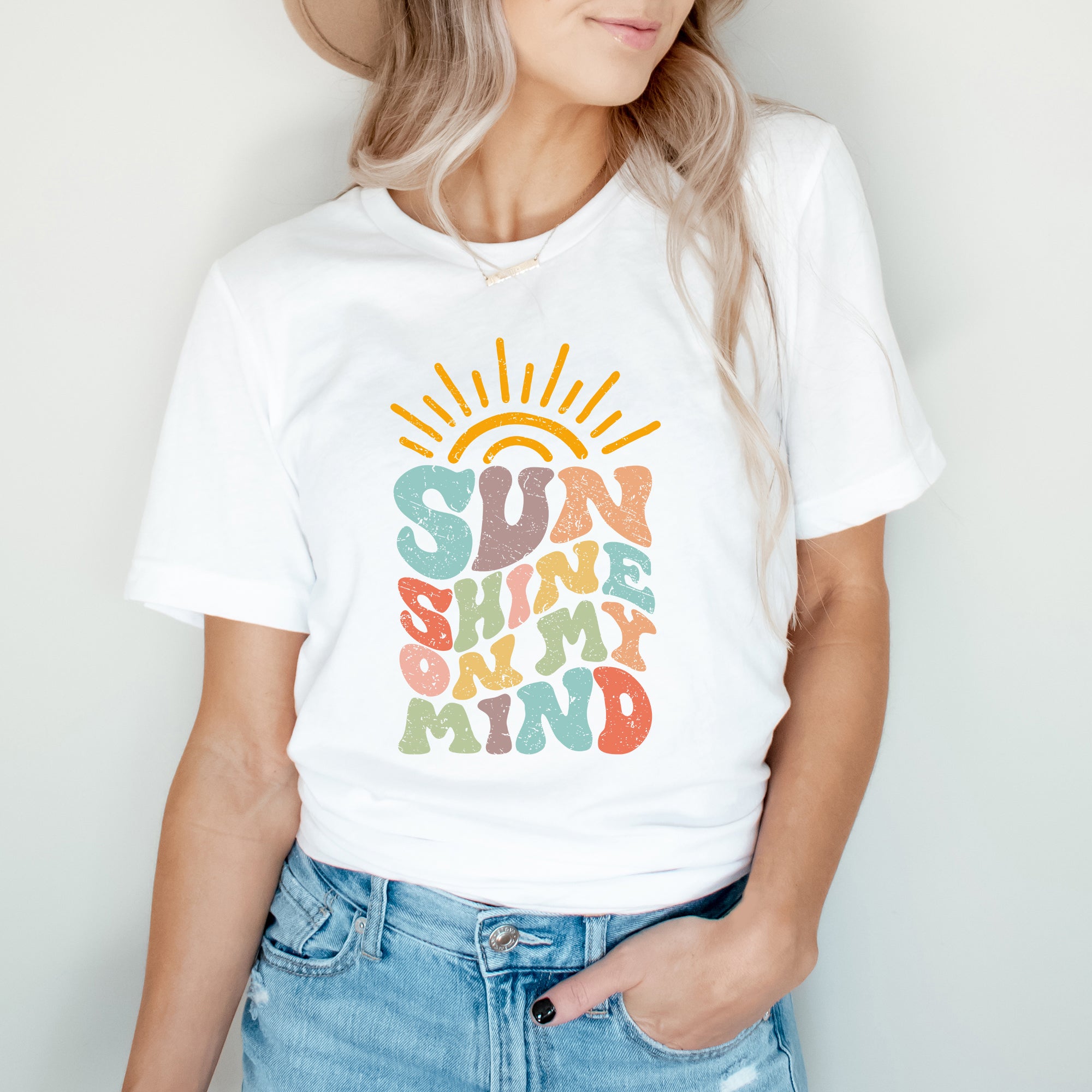 Sunshine On My Mind Distressed | Short Sleeve Graphic Tee