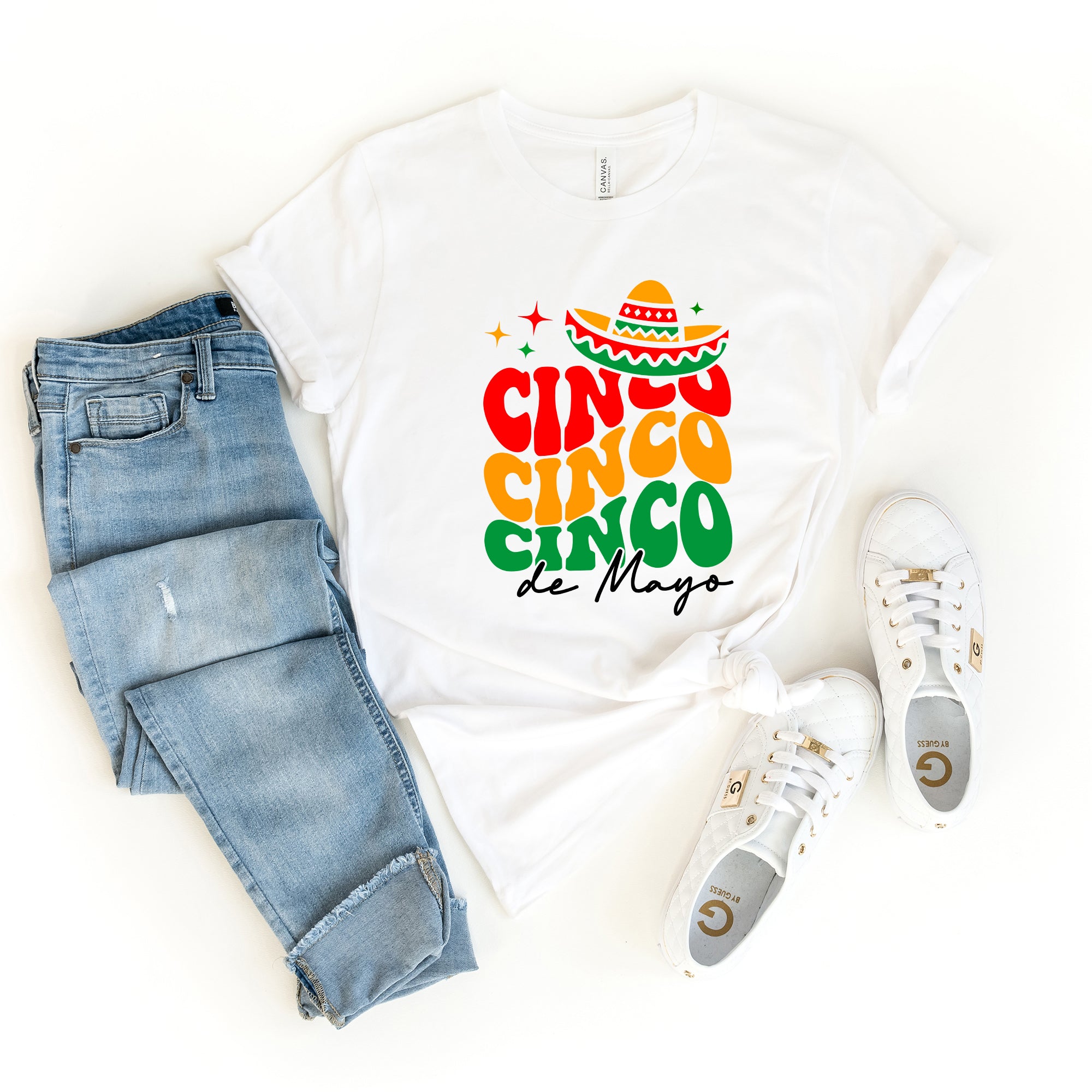 Cinco De Mayo Stacked | Short Sleeve Graphic Tee