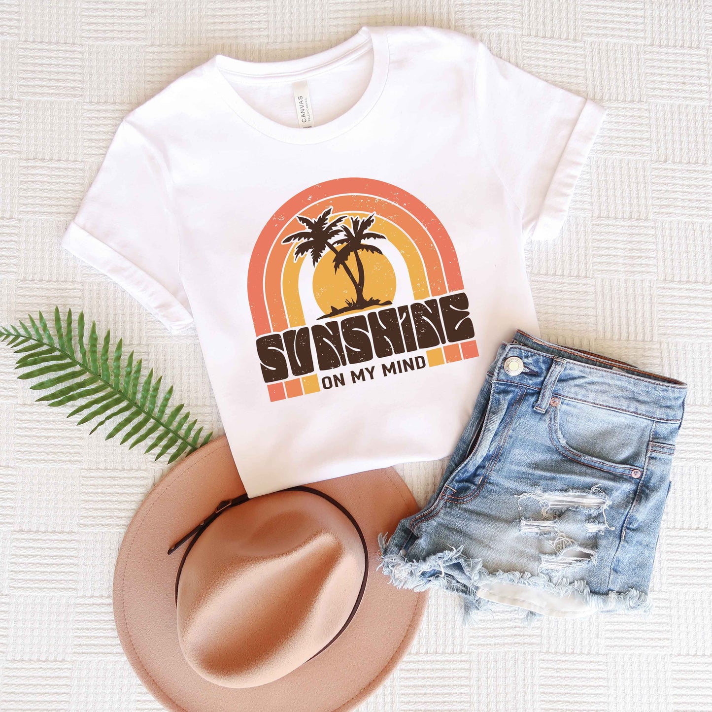 Sunshine On My Mind Rainbow | Short Sleeve Graphic Tee