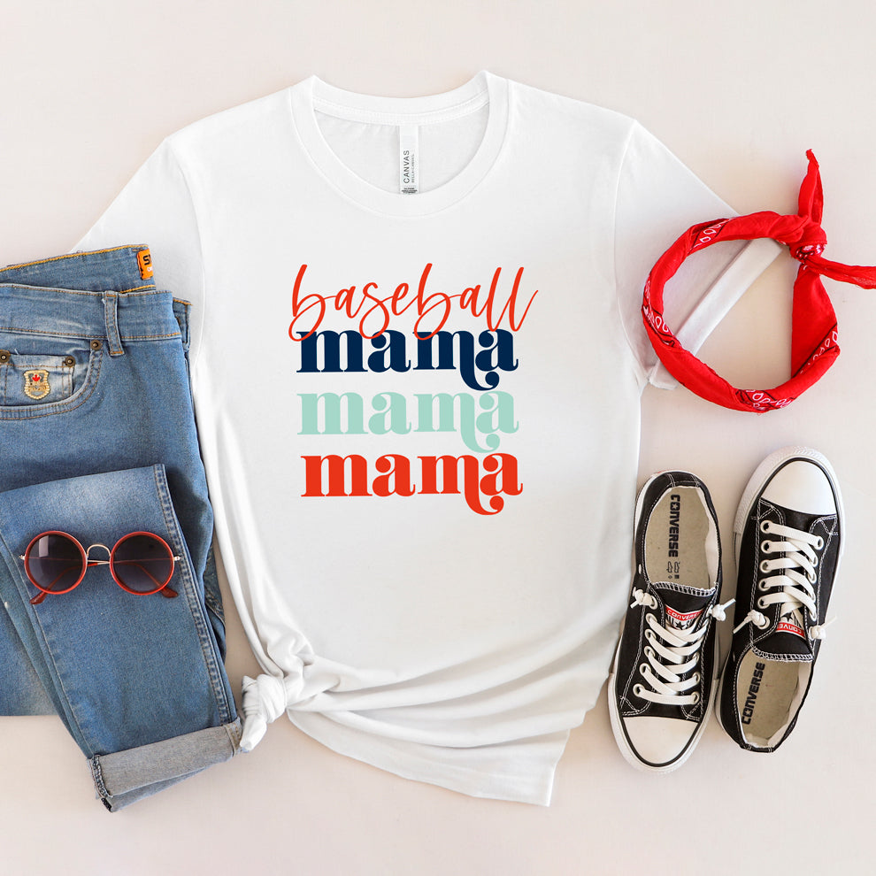 Baseball Mama Stacked | Short Sleeve Graphic Tee