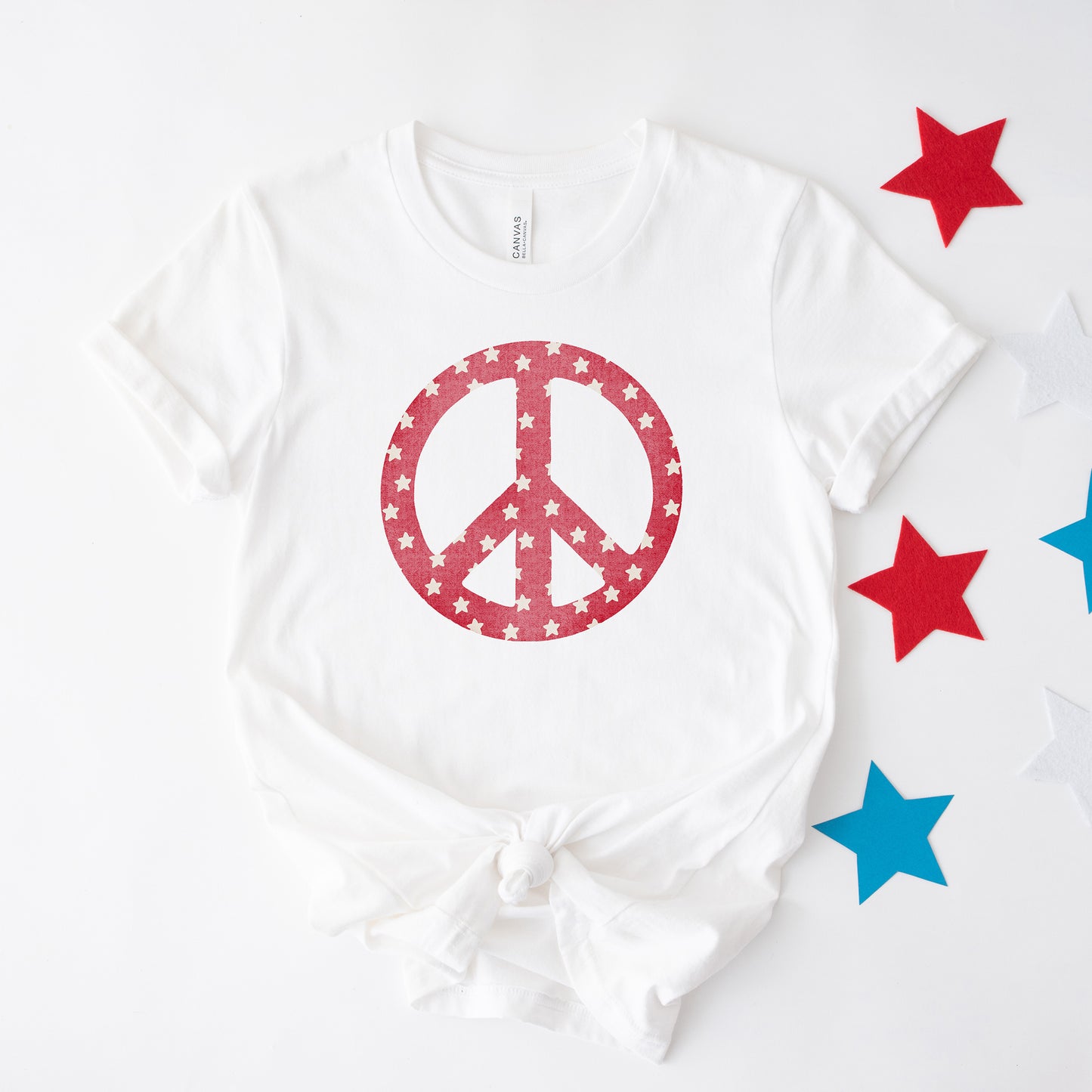 Patriotic Peace Sign | Short Sleeve Graphic Tee