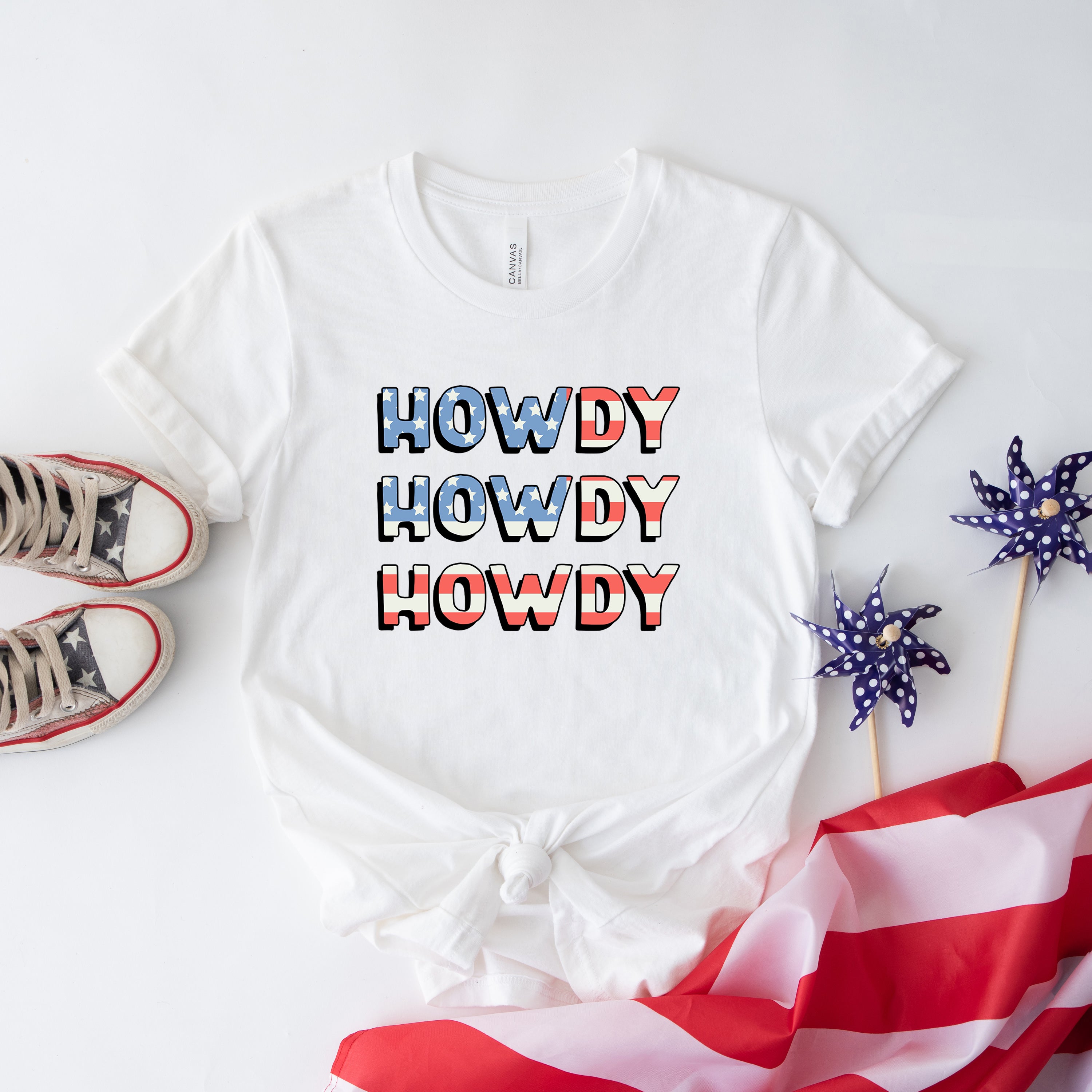Howdy Flag Stacked | Short Sleeve Graphic Tee