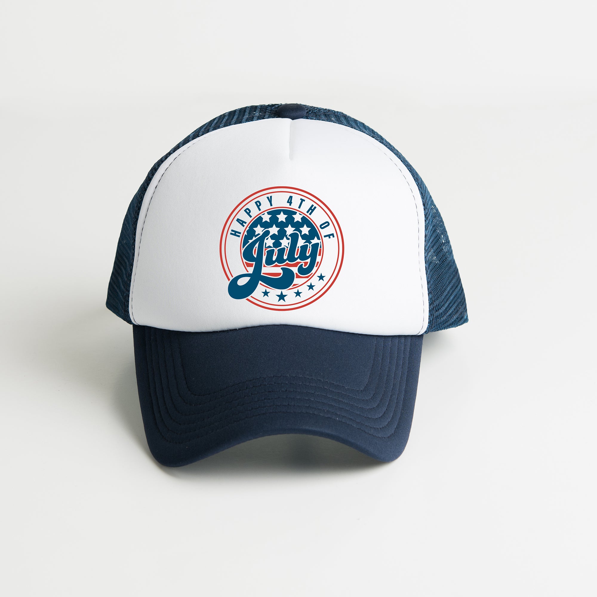Happy Fourth Circle | Foam Trucker Hat