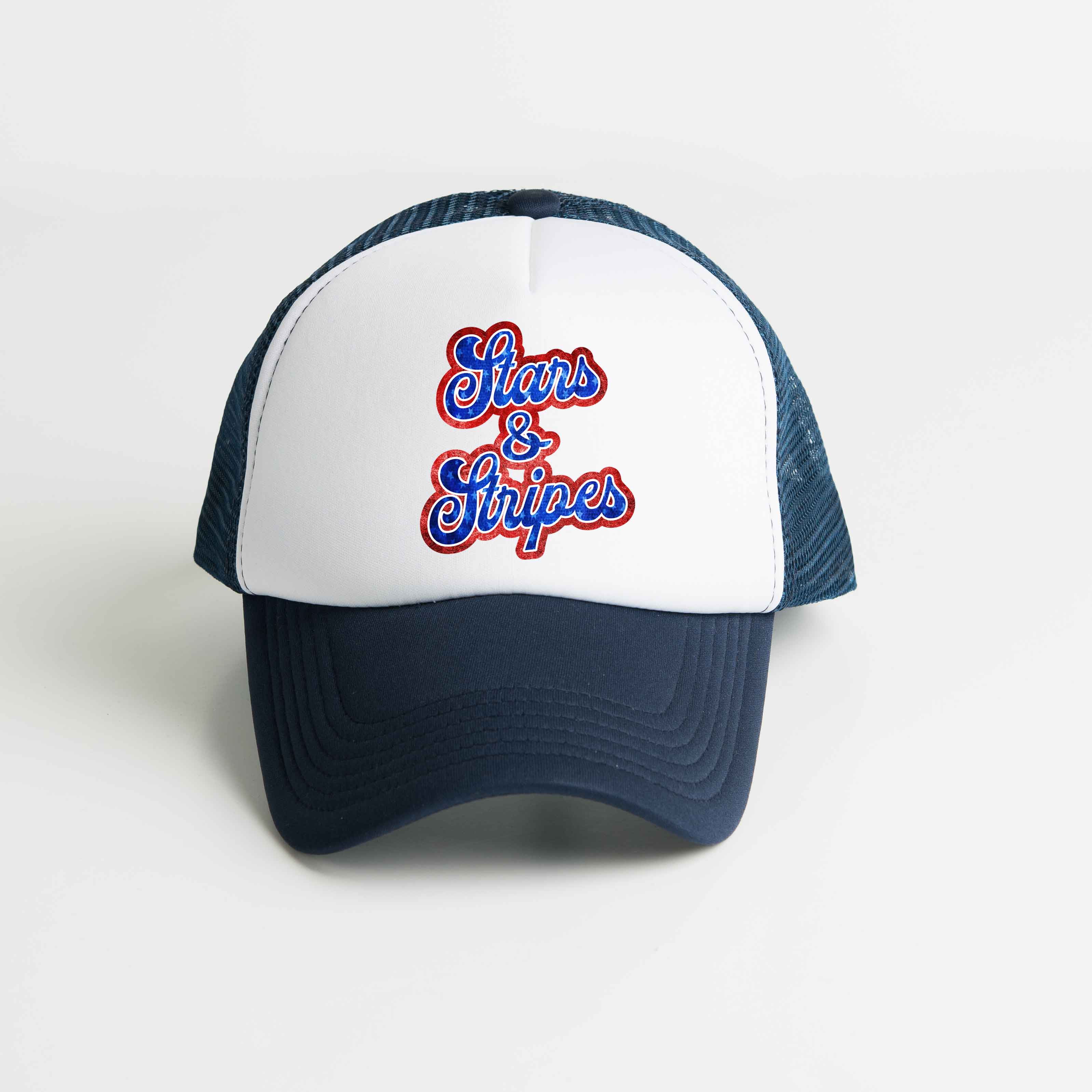 Stars And Stripes Cursive | Foam Trucker Hat