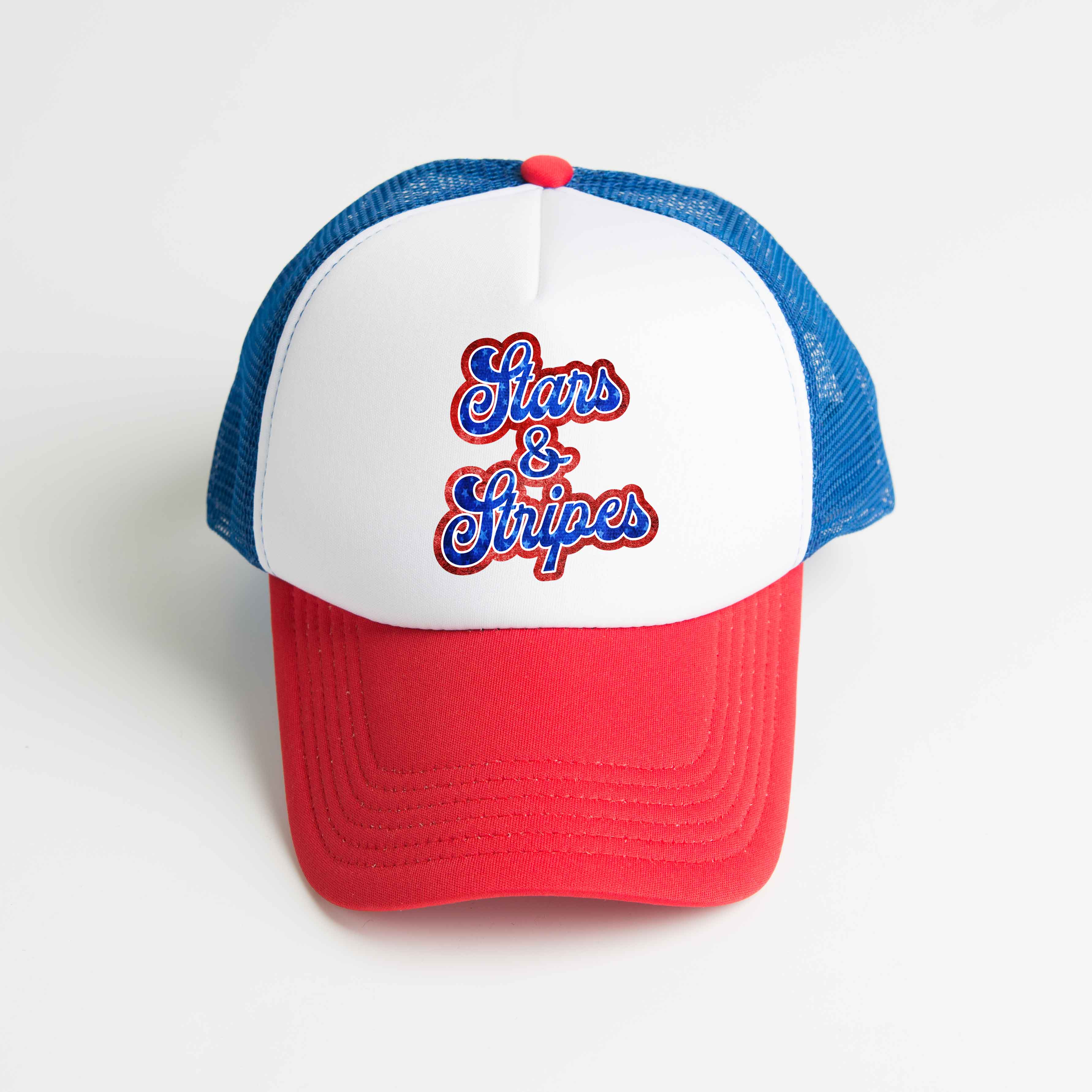 Stars And Stripes Cursive | Foam Trucker Hat